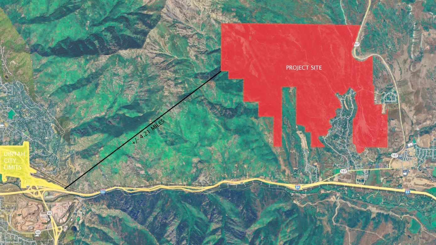 The image shows, in red, the boundaries of the proposed new Morgan County city Nine Springs. Project developers filed a request on Sept. 18 asking the state to study the incorporation question.