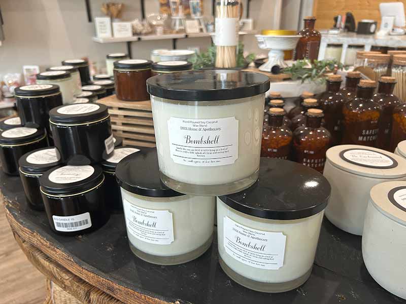 Ginger Day’s candles on display in her Preston shop in this undated photo.