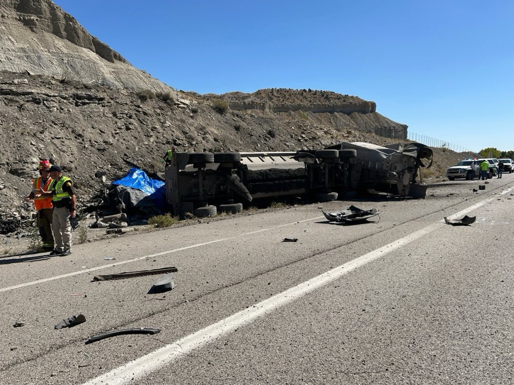 Utah Highway Patrol troopers investigate a deadly multi-vehicle crash Thursday on U.S. 6, north of Price.