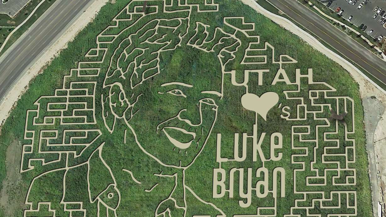 Utah-based "agritainment" company The Maize helps family farms across the U.S. to design corn mazes. Cornbelly's in Lehi is among the Utah County locations featuring a design with country singer Luke Bryan.