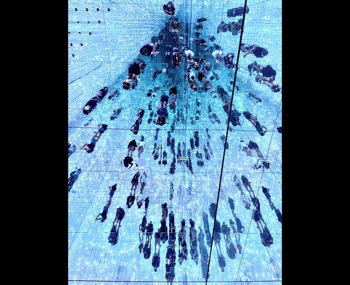 An interactive art exhibit at teamLab Planets, in Tokyo, Japan.