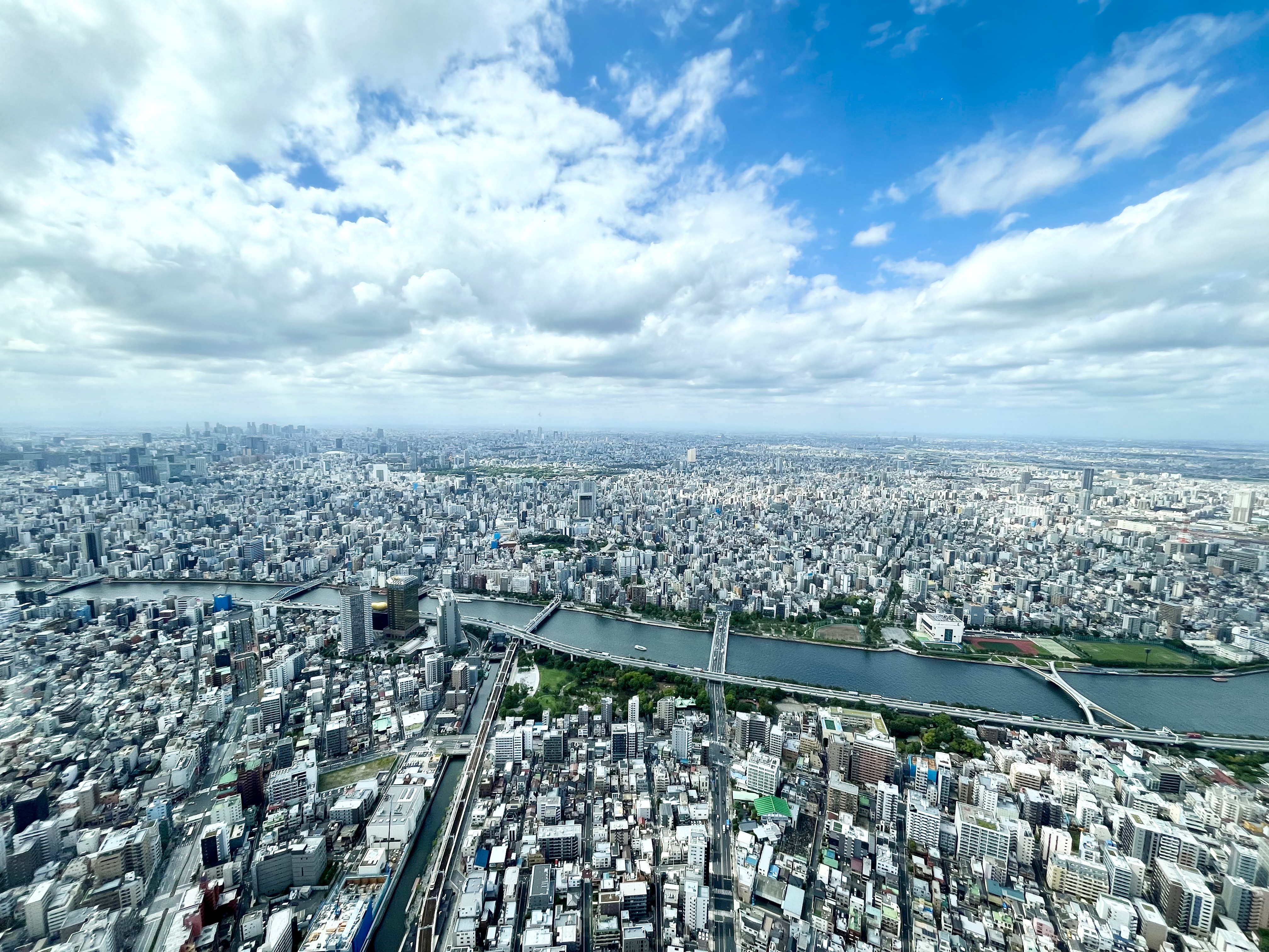 The city of Tokyo in early September. Getting a new perspective on Tokyo's various districts and landmarks can help you get around the city.