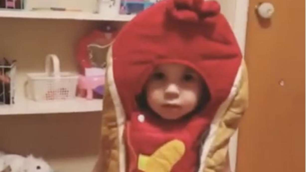 When given the option to wear a costume to bed, this girl did not pick the type of costume her father expected.