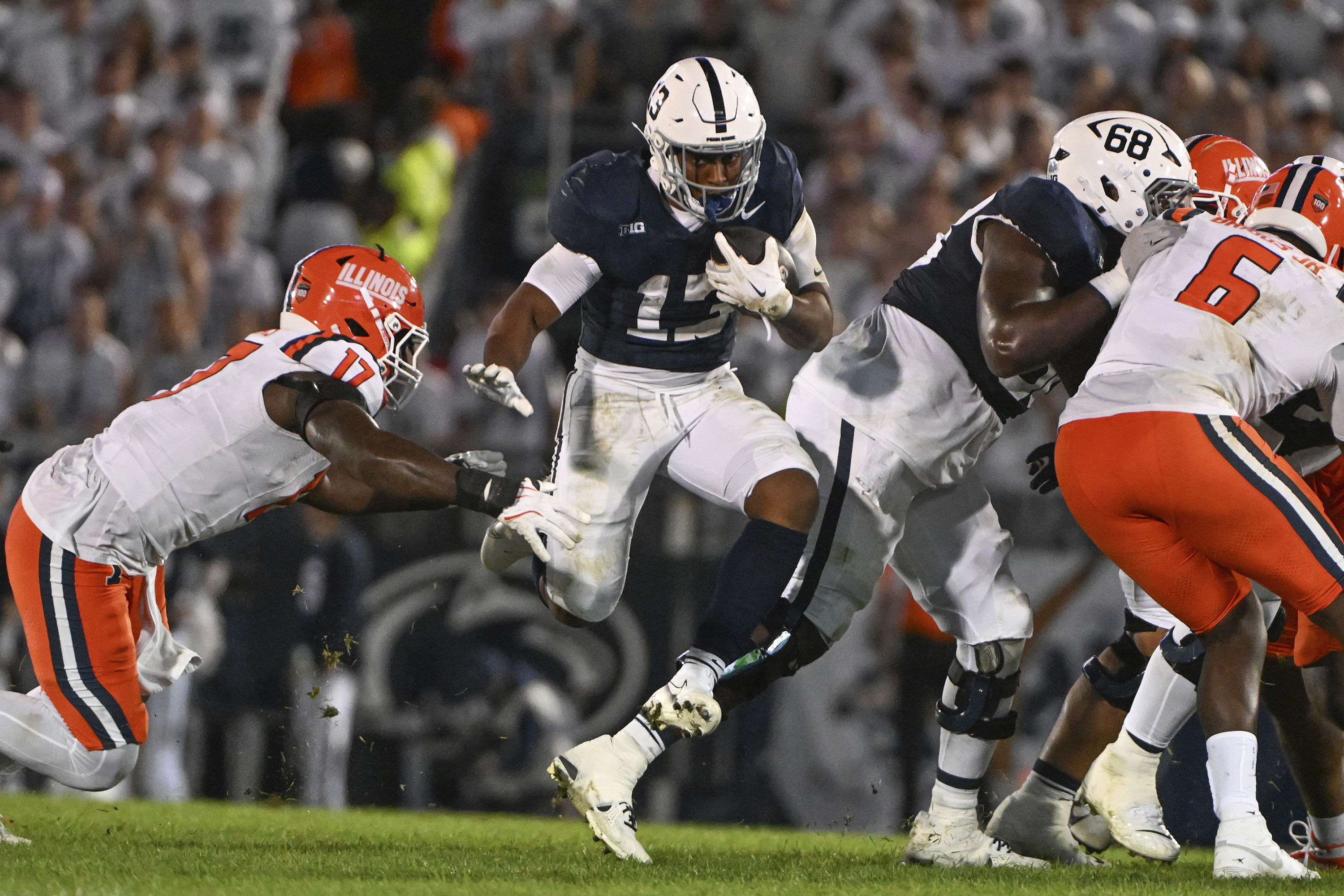 No. 7 Nittany Lions getting overpowering efforts from RBs Allen, Singleton