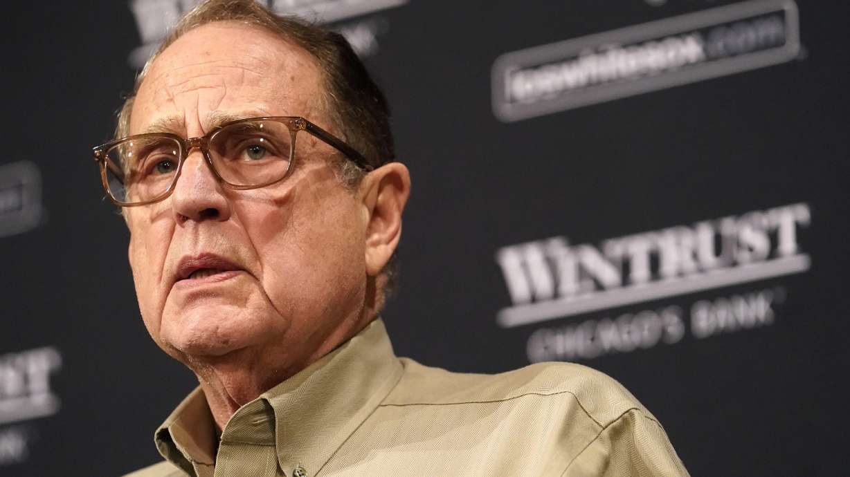 FILE - Chicago White Sox chairman Jerry Reinsdorf during a baseball news conference Thursday, Aug. 31, 2023, in Chicago.