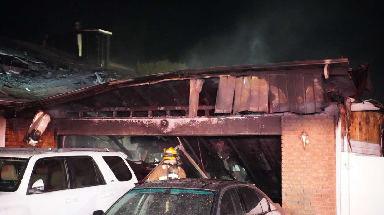 A West Valley City home was destroyed by a blaze that began Sunday, according to fire officials.