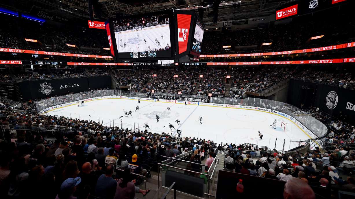 The Utah Hockey Club opens its inaugural season against the Los Angeles Kings in the Delta Center in Salt Lake City on Sept. 23. Smith Entertainment Group unveiled lower concession prices on Monday.