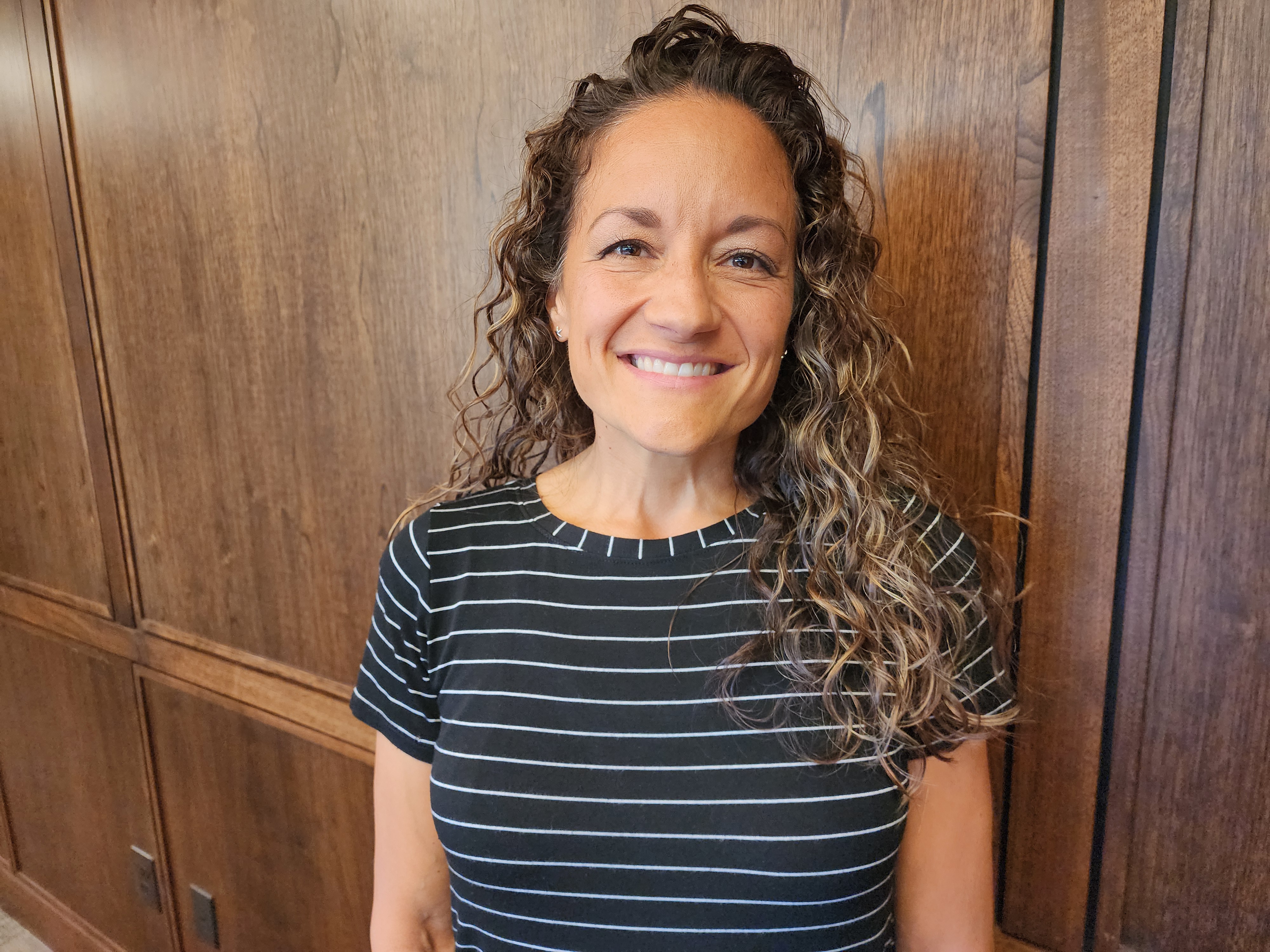 Michelle Cahoon, a patient of Dr. Richard Rassmussen, who recently underwent robotic surgery at Intermountain Healthcare's Utah Valley Hospital.