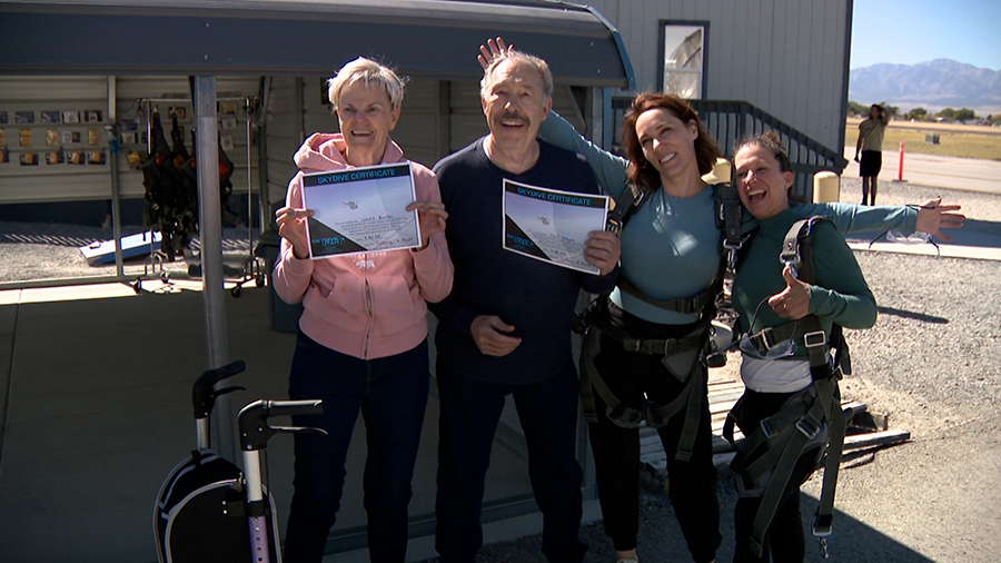 Utah assisted living residents take the dive to knock skydiving off the bucket list