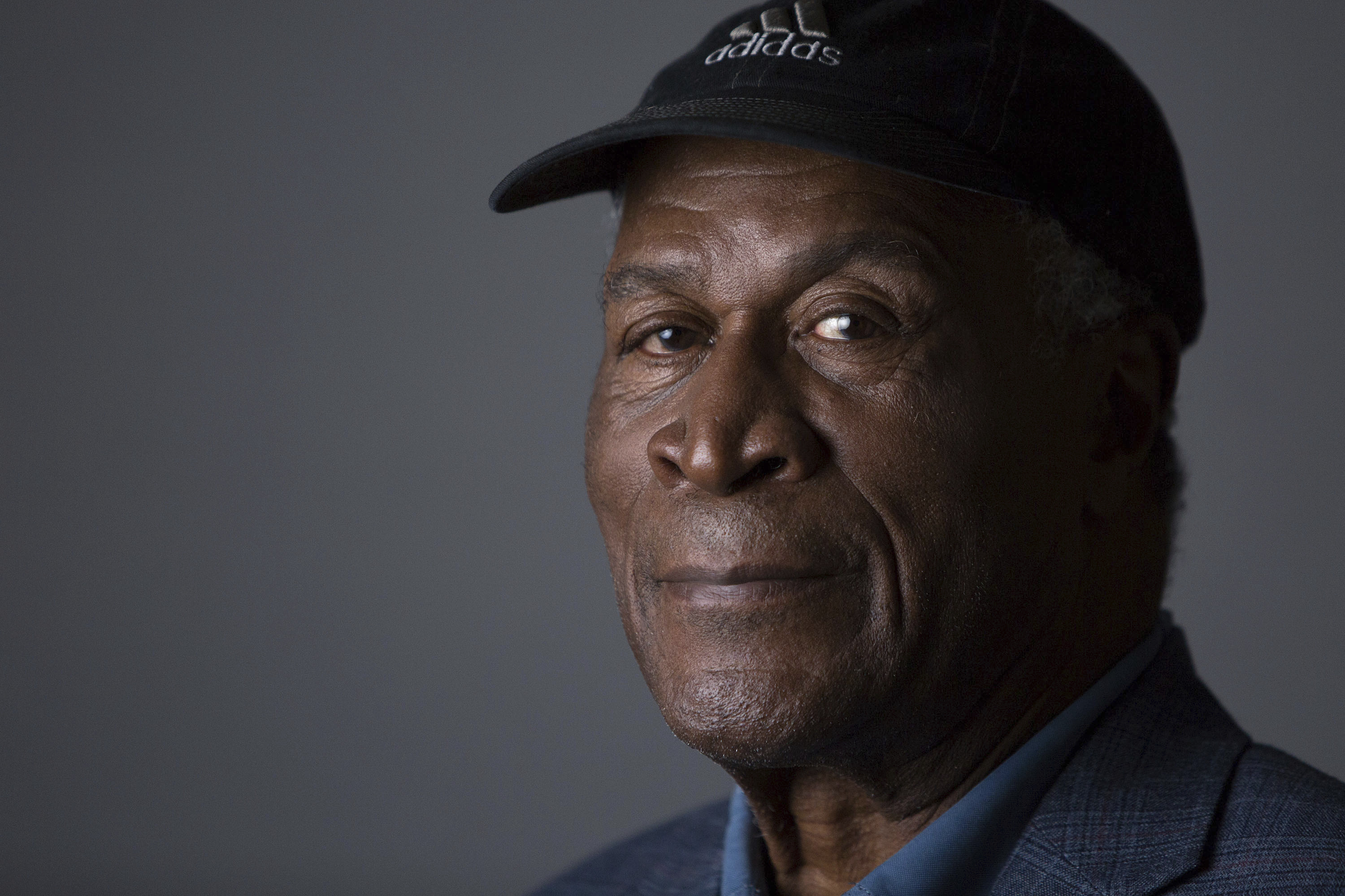 John Amos poses for a portrait on May 11, 2016, in New York. Amos, who starred as the family patriarch on the hit 1970s sitcom "Good Times" and earned an Emmy nomination for his role in the seminal 1977 miniseries "Roots," has died. He was 84.