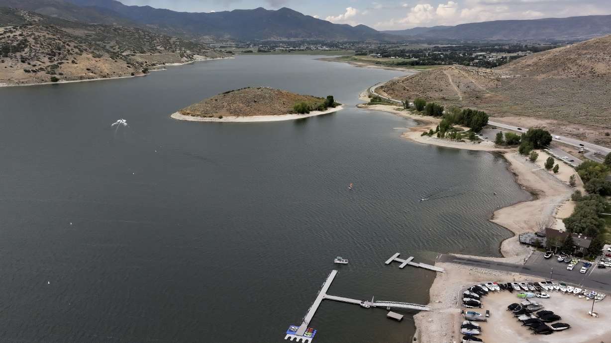 Deer Creek Reservoir in Wasatch County on Sept. 9, 2024. Utah water managers said Thursday that water conservation should "remain a top priority" as summer approaches.