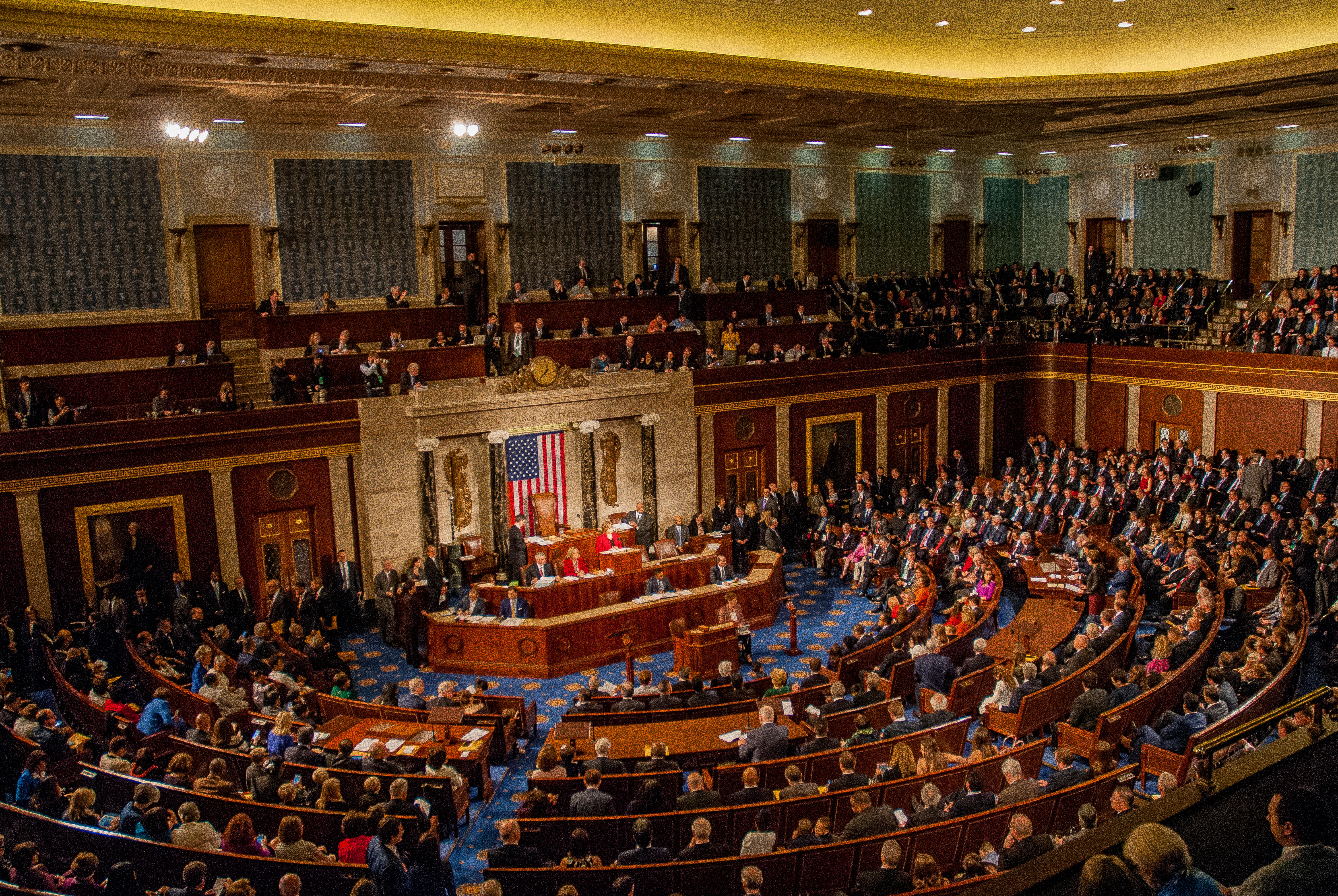 The House chambers at the U.S. Capitol in Washington is seen on Jan. 3, 2017. An appeals court ruled Wednesday that betting on election outcomes can resume.
