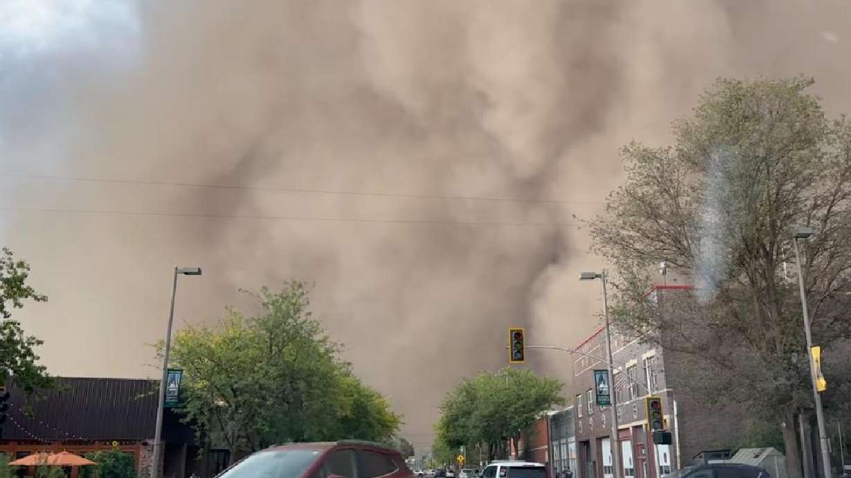A dust storm rolls into Moscow, Idaho, Sept. 25.