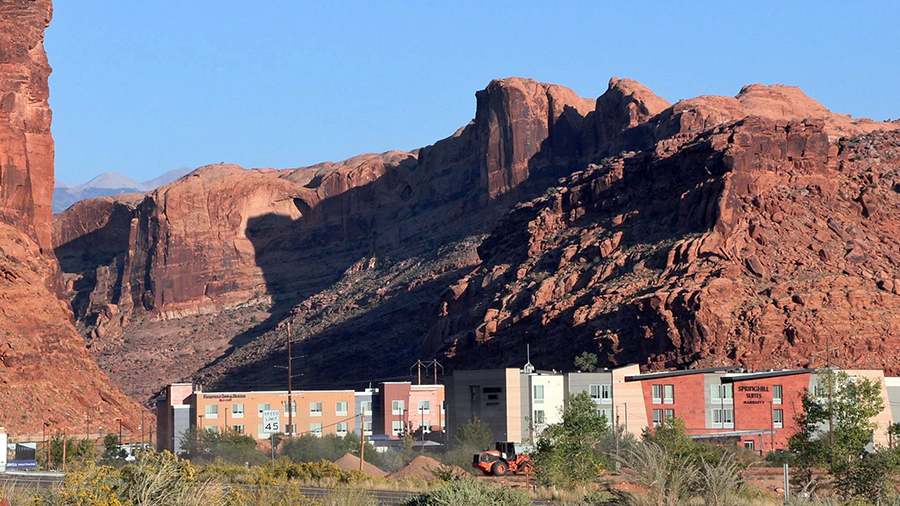 While a lot of Utah faces housing issues, Moab, shown here Thursday, can’t grow its tourism economy without a place to house its workers.