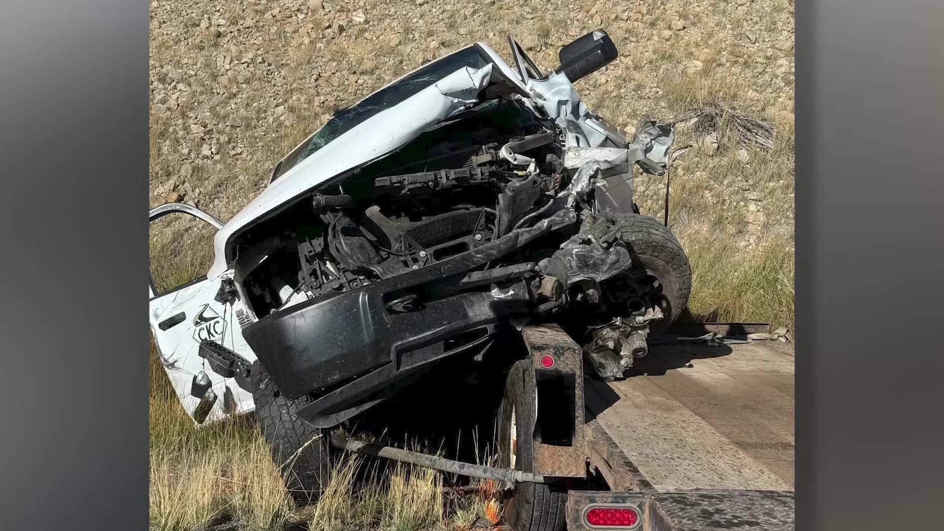 The remains of the Jones’s car after the fatal accident on U.S. 40 on Oct. 1.