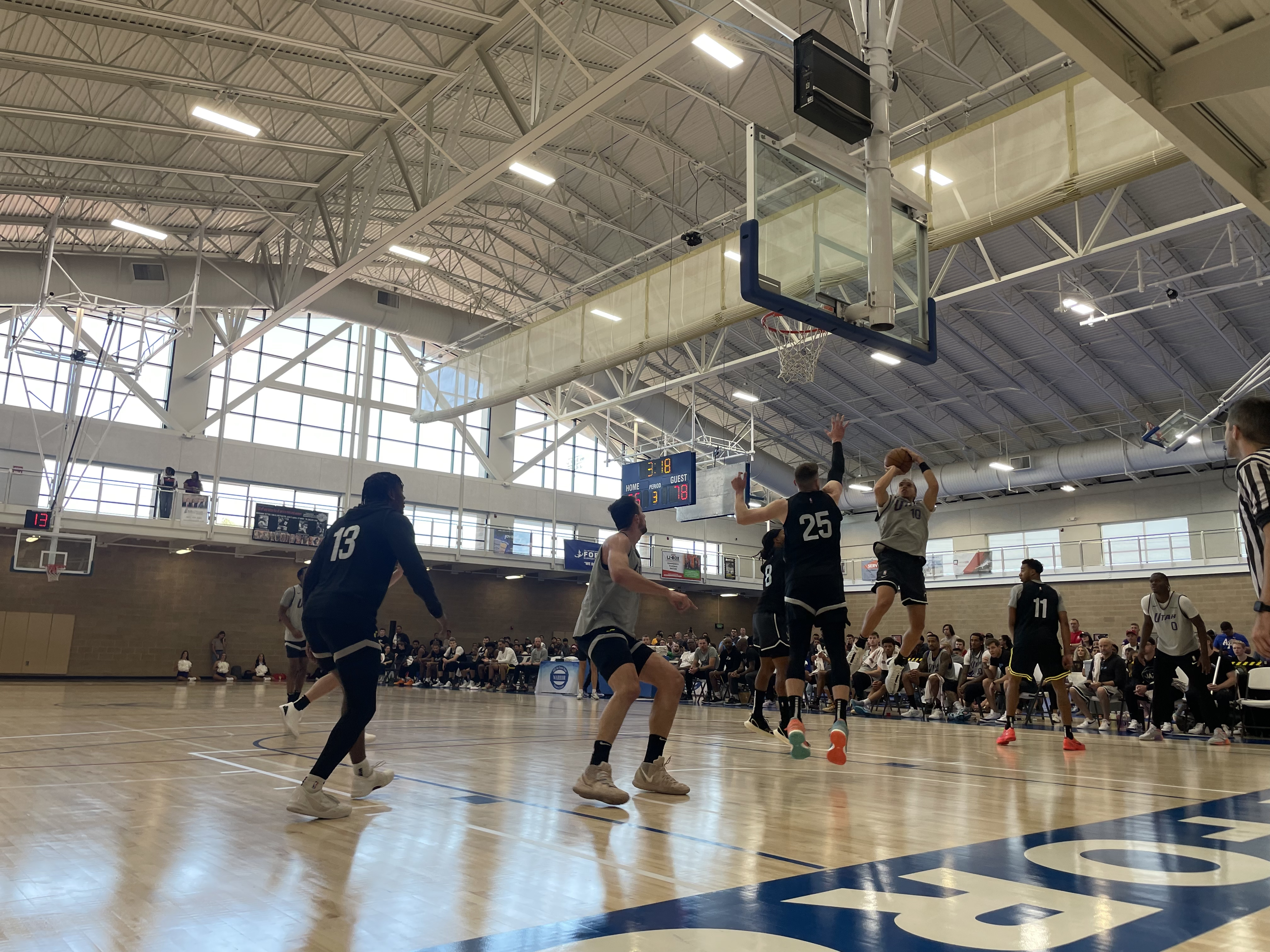 Jazz play a scrimmage at Hill Air Force Base on Saturday, Oct. 5, 2024.