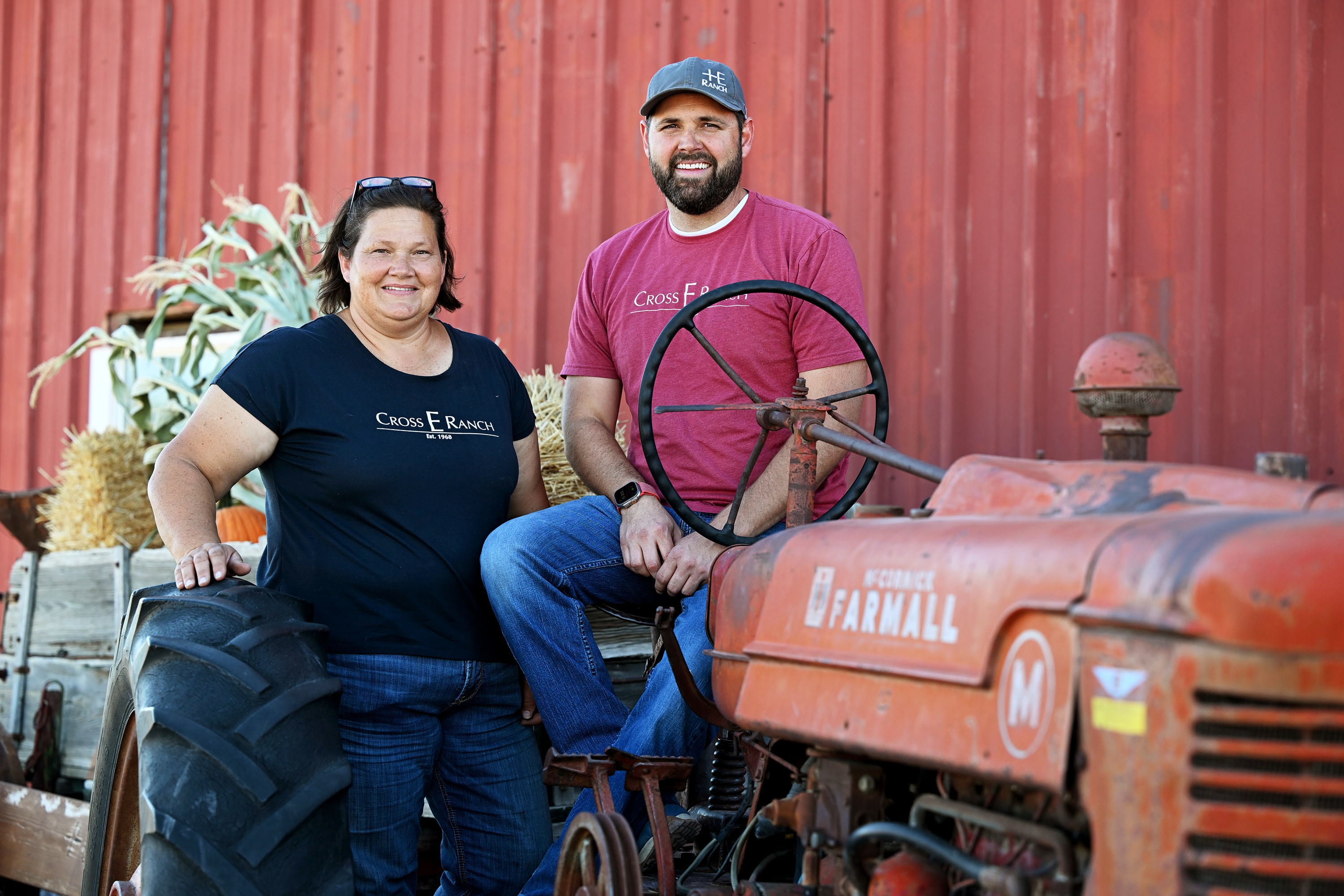 Heather Limon and her brother Dalon Hinckley pose for photos at the Cross E Ranch in North Salt Lake on Sept. 24. The two have to be creative to keep the ranch afloat.