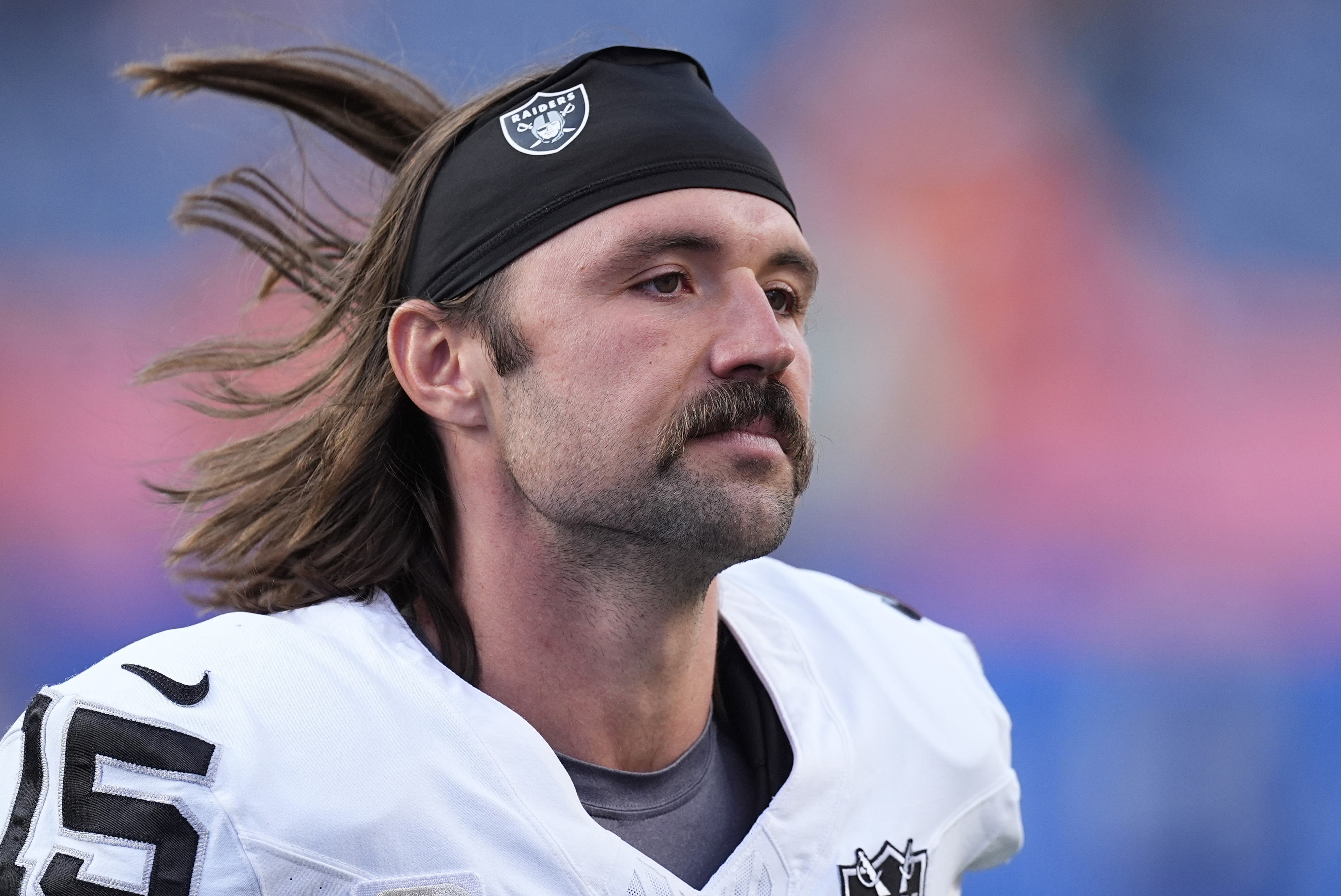 Las Vegas Raiders quarterback Gardner Minshew walks off the field after the second half of an NFL football game against the Denver Broncos Sunday, Oct. 6, 2024, in Denver.