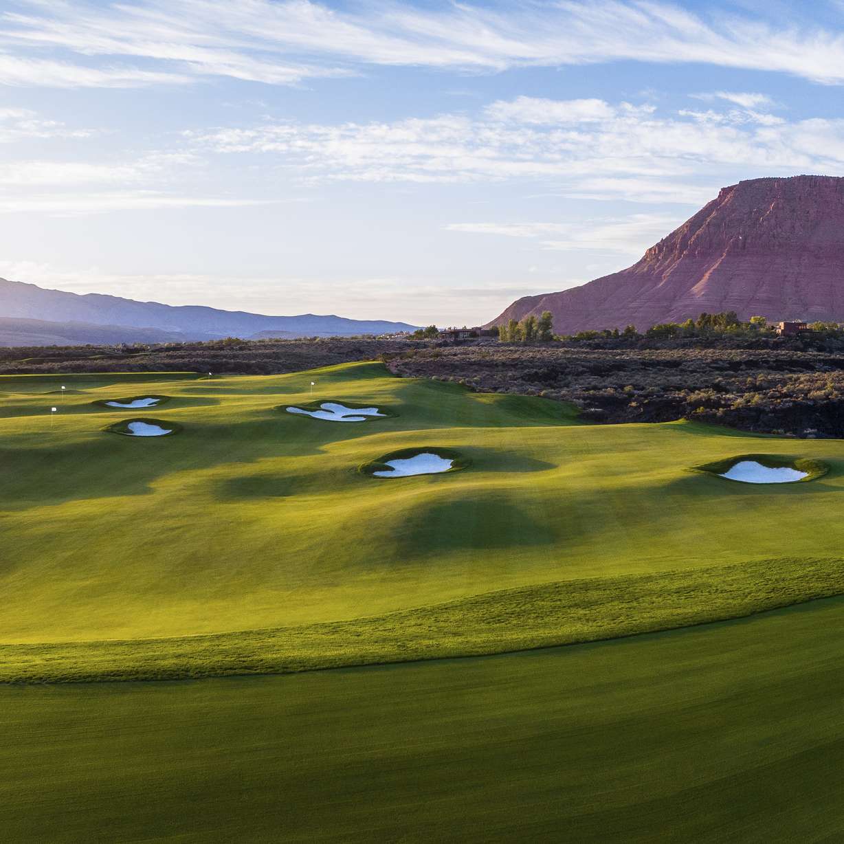 The practice range at Black Desert Resort, a $2 billion project that is hosting the Black Desert Championship this week, Thursday, Oct. 10, 2024 in Ivins, Utah, is shown.