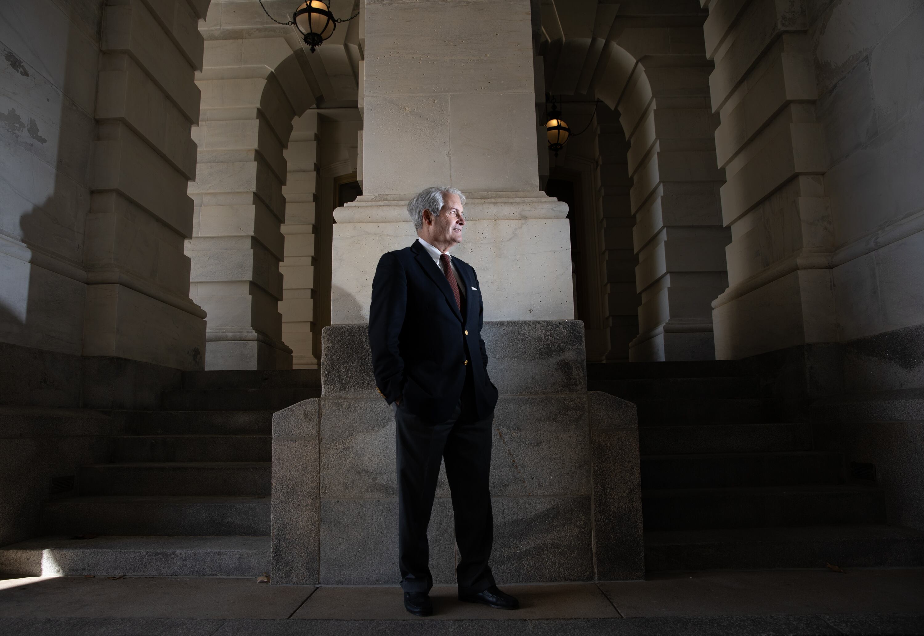 Former Judge Thomas B. Griffith is seen at the U.S. Capitol in Washington, March 8, 2022. When former President Donald Trump began sowing doubts about the 2020 result, Griffith decided to find out whether Trump was right. 