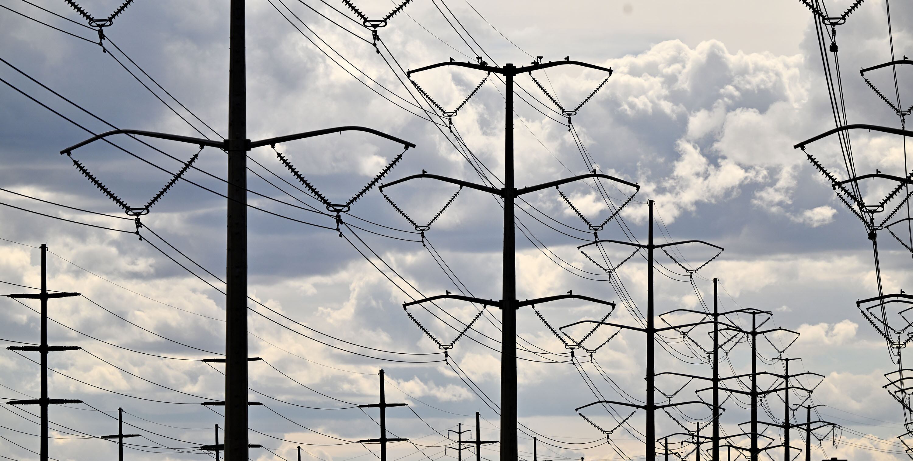 Power lines are pictured in Salt Lake City near the International Airport on March 11. Gov. Spencer Cox announced Tuesday an initiative called "Operation Gigawatt," designed to double Utah's power production over the next decade.