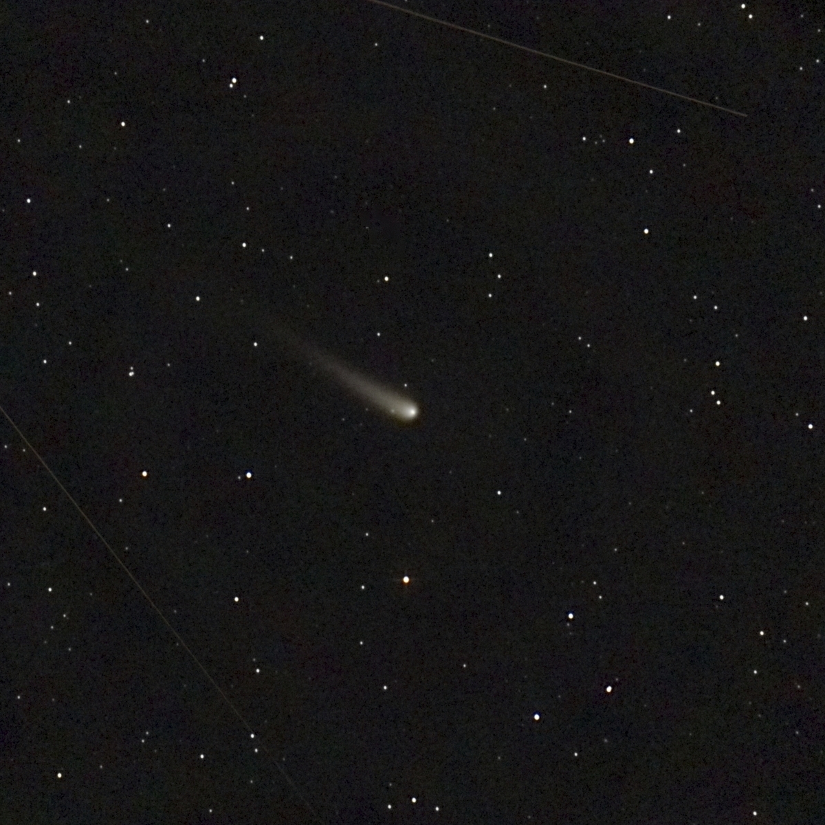 This photo shows Comet C/2023 A3, also called ATLAS-Tsuchinshan, as seen from Eure-et-Loir, France, June 6. A rare, bright comet will be visible in October, clear skies permitting. 