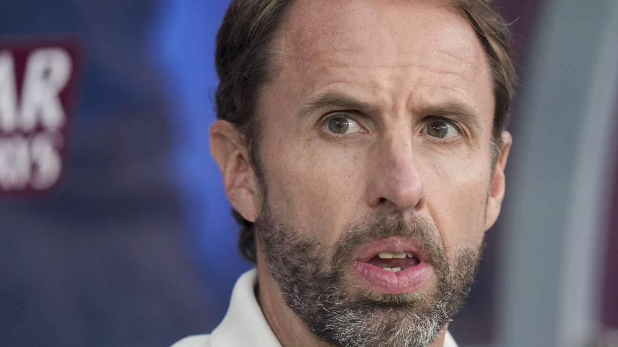 FILE - England's then-manager Gareth Southgate looks on during the final match between Spain and England at the Euro 2024 soccer tournament in Berlin, Germany, July 14, 2024.