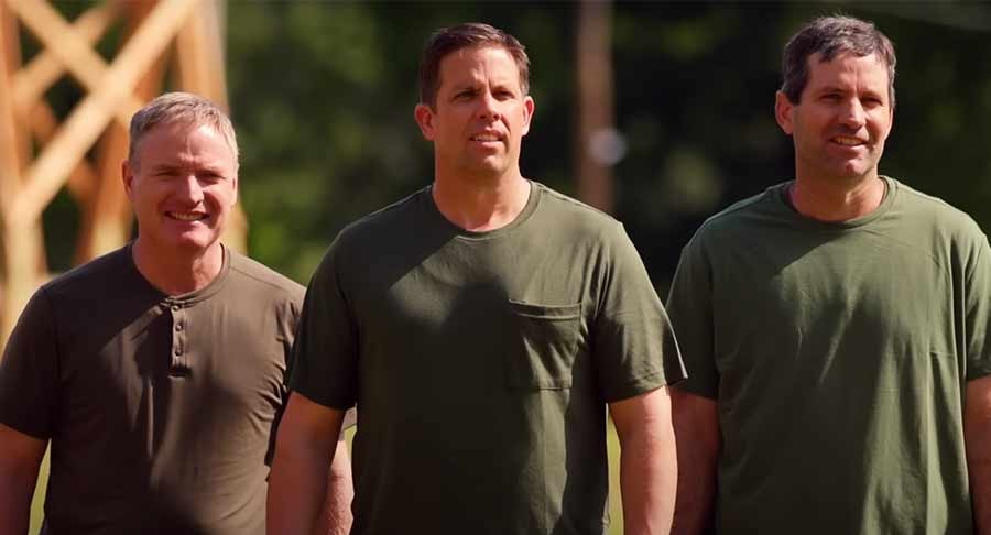 From left, Brad Groesbeck, Daniel Fagergren and Kory Heaton were contestants on the History Channel series ‘Forged in Fire,’ in an undated image. He and his teammates were the winners after making a ballista.