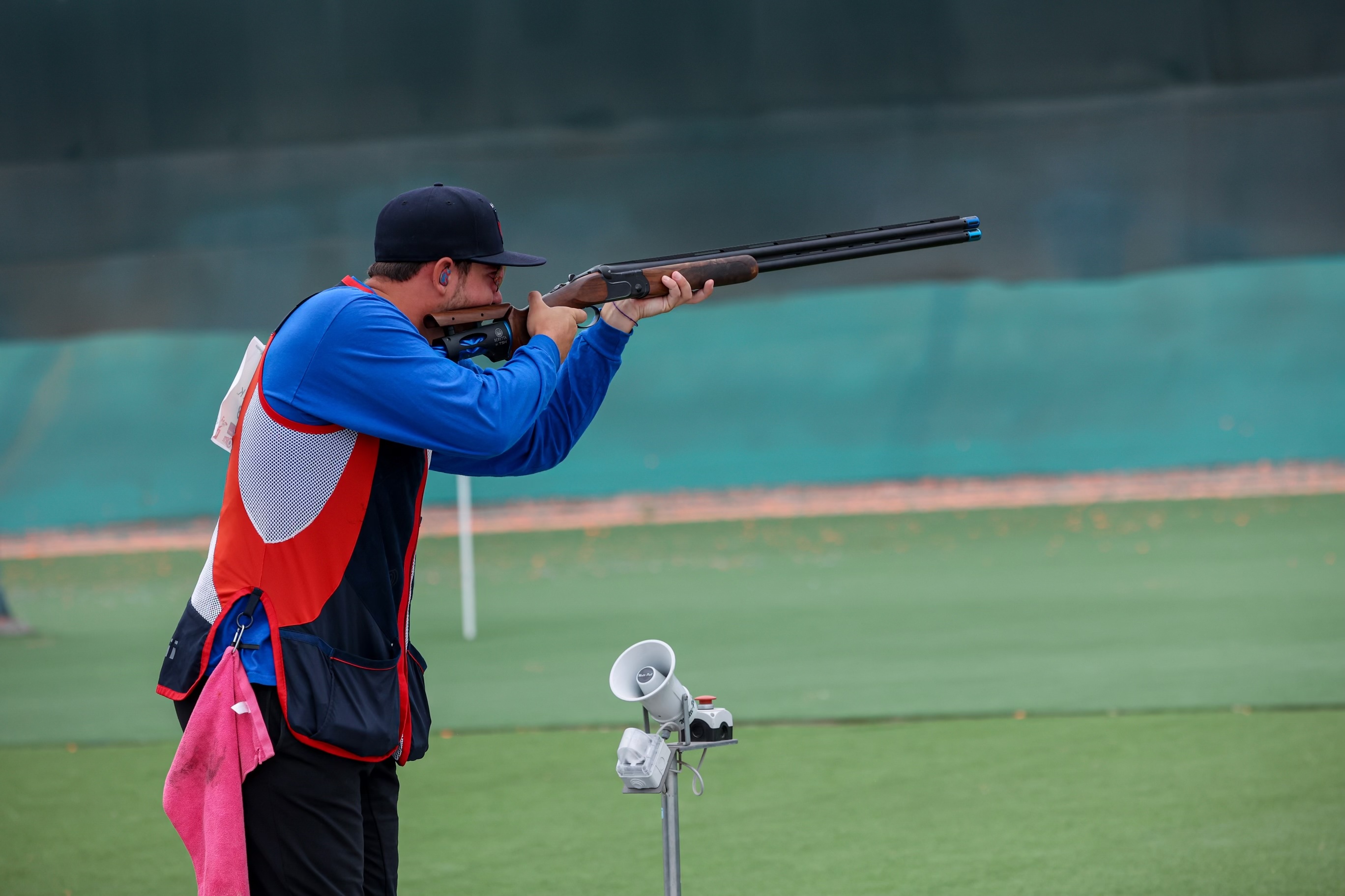 Kaleb Horinek competes at the International Shooting Sport Federation Junior World Championship in Lima, Peru, on Oct. 5.