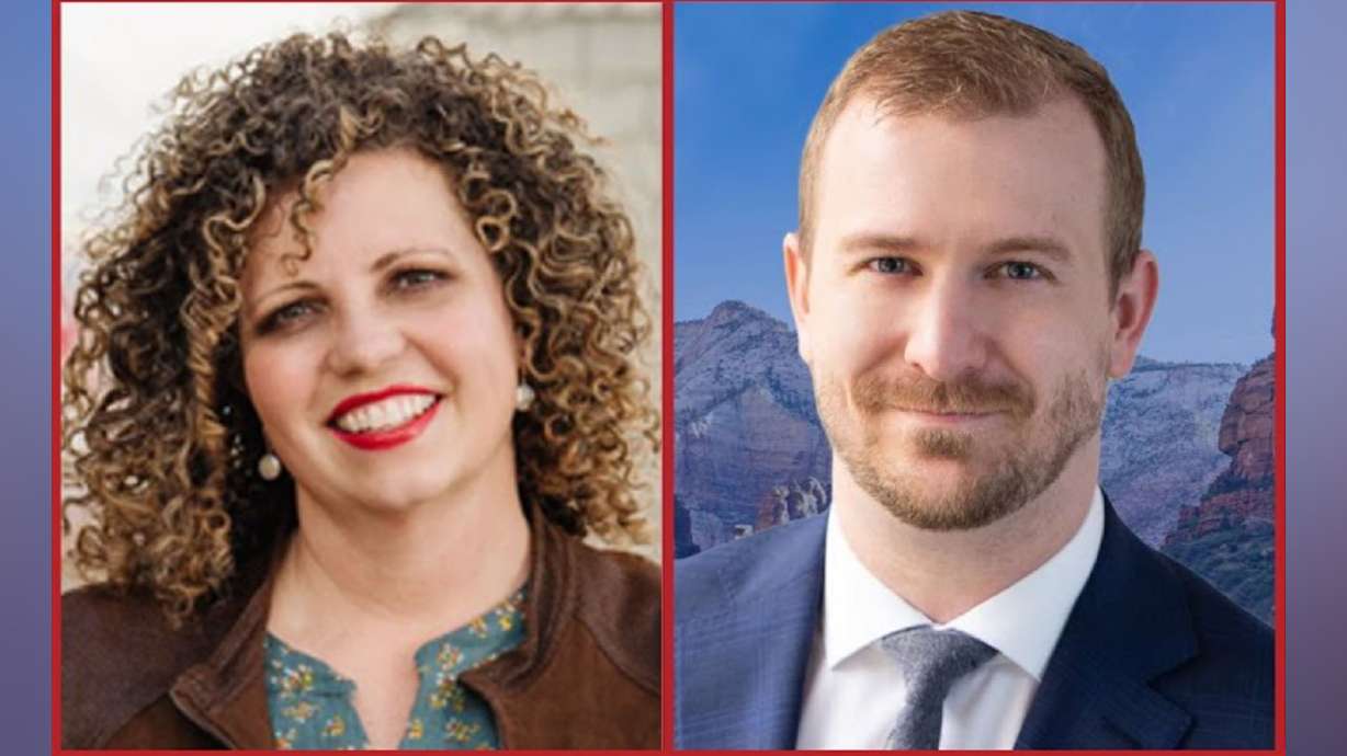 Rep. Celeste Maloy and Nathaniel Woodward sparred over their geographical ties to rural Utah, abortion and immigration during a civil — and at times, complimentary — debate at Utah Tech University Monday evening.