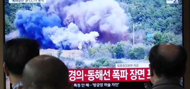 North Korea blows up parts of inter-Korean road and rail links in a symbolic display of anger