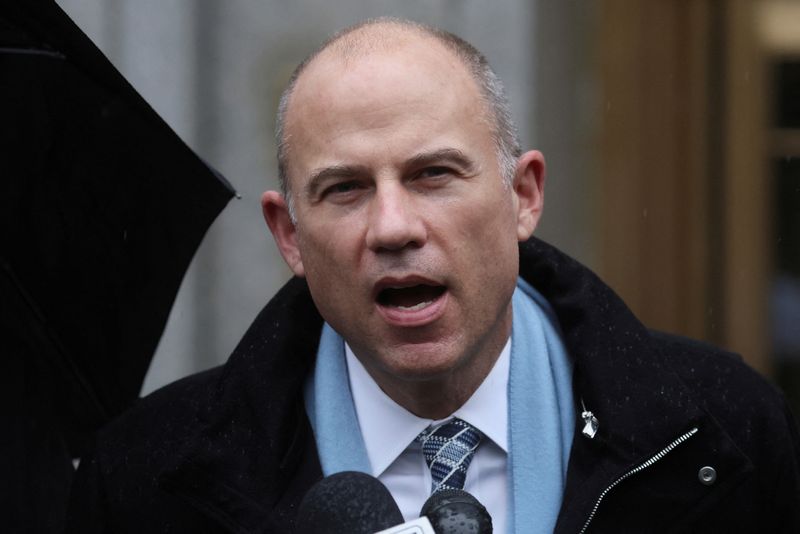 Former attorney Michael Avenatti speaks to the press after the guilty verdict in his criminal trial in New York City, Feb. 4, 2022. The Supreme Court declined to hear his appeal in Stormy Daniels book case.