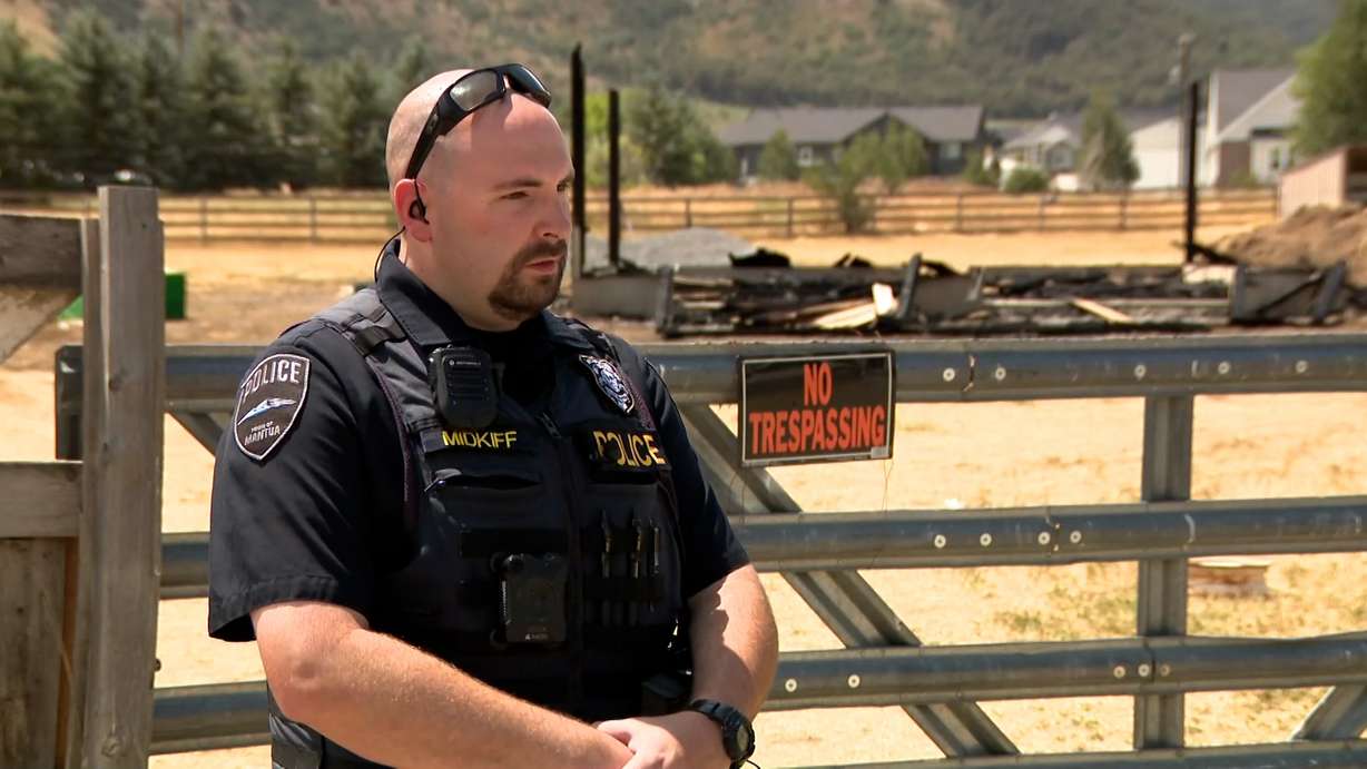 Mantua Police Chief Dakota Midkiff is pictured in a July photo. He is on leave over concerns about a recent arrest.