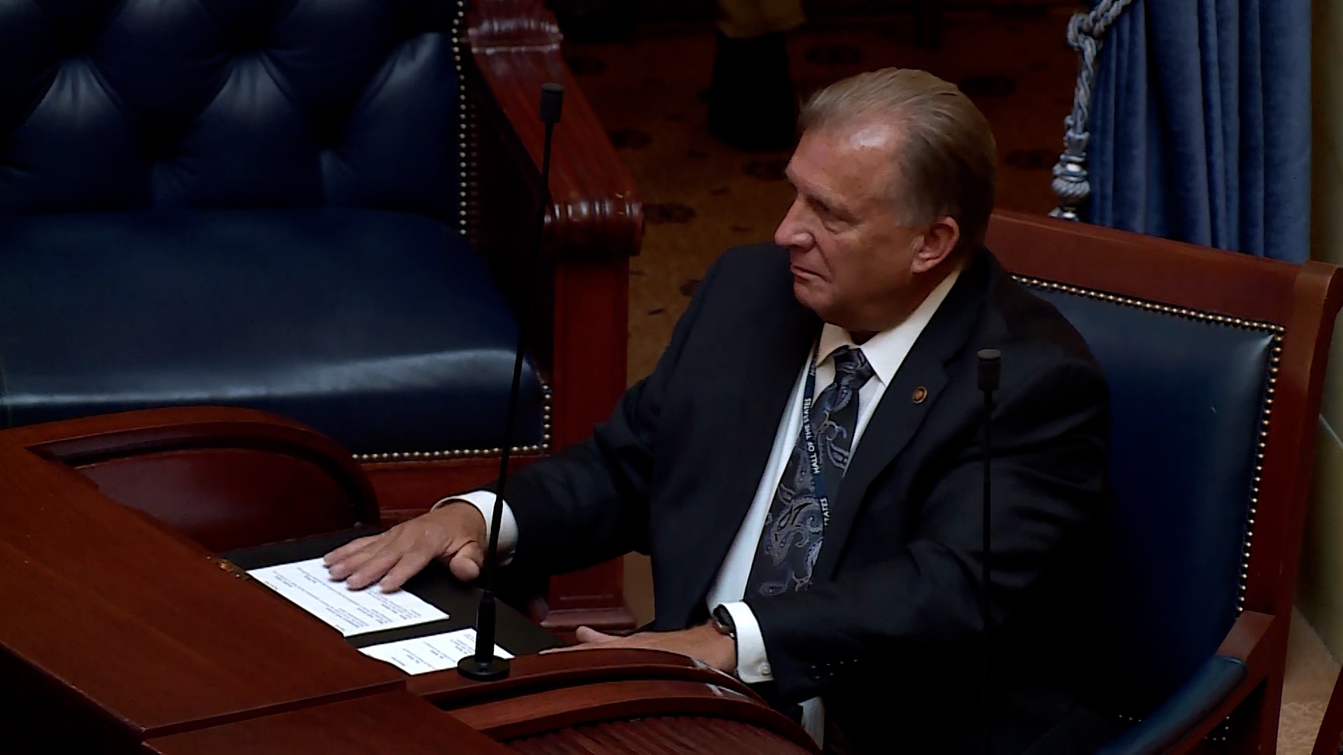 Republican Sen. Curt Bramble during Senate floor time.