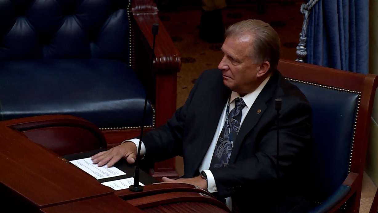 Republican Sen. Curt Bramble during Senate floor time.