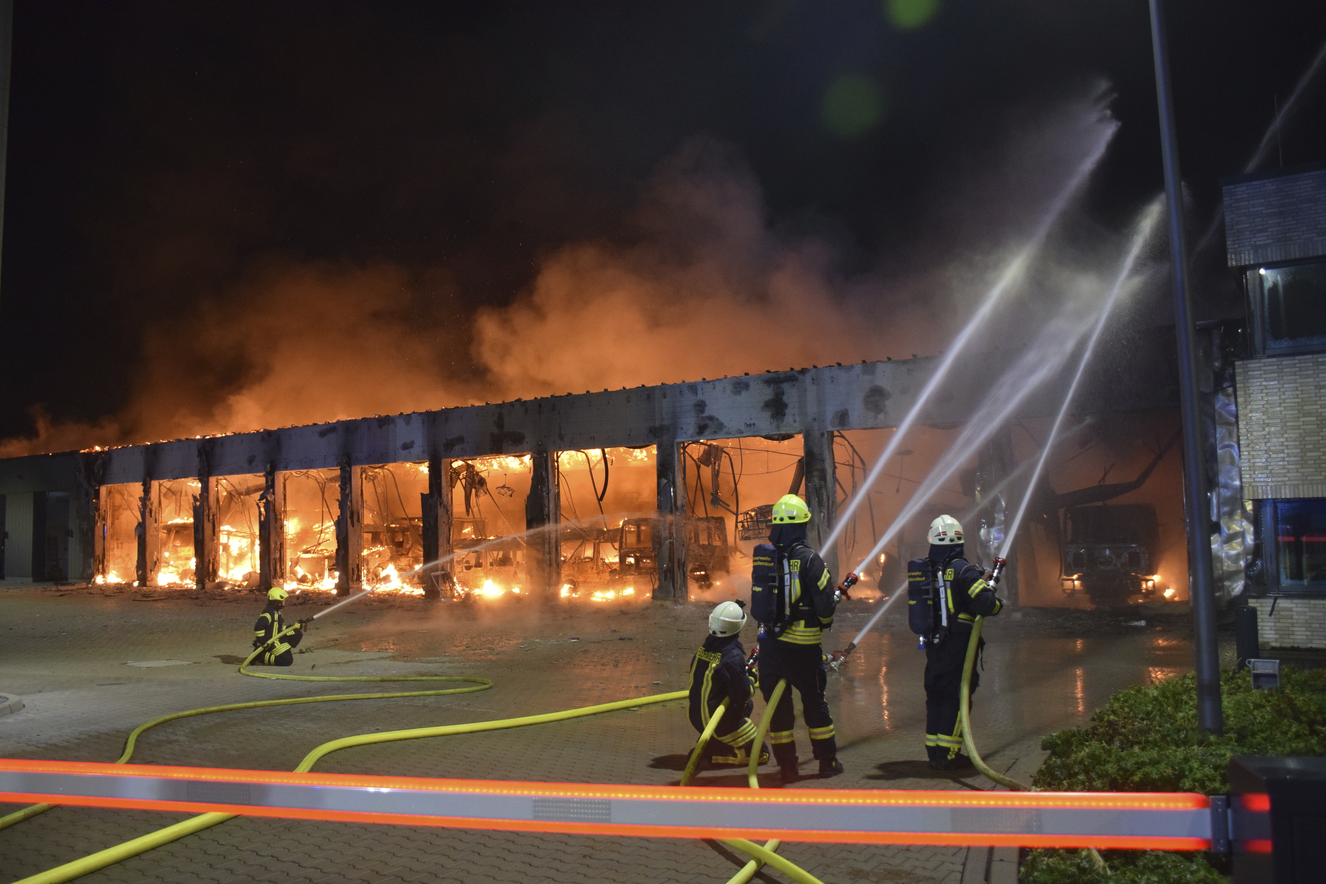 Blaze burns down a brand-new fire station in Germany that lacked fire alarms