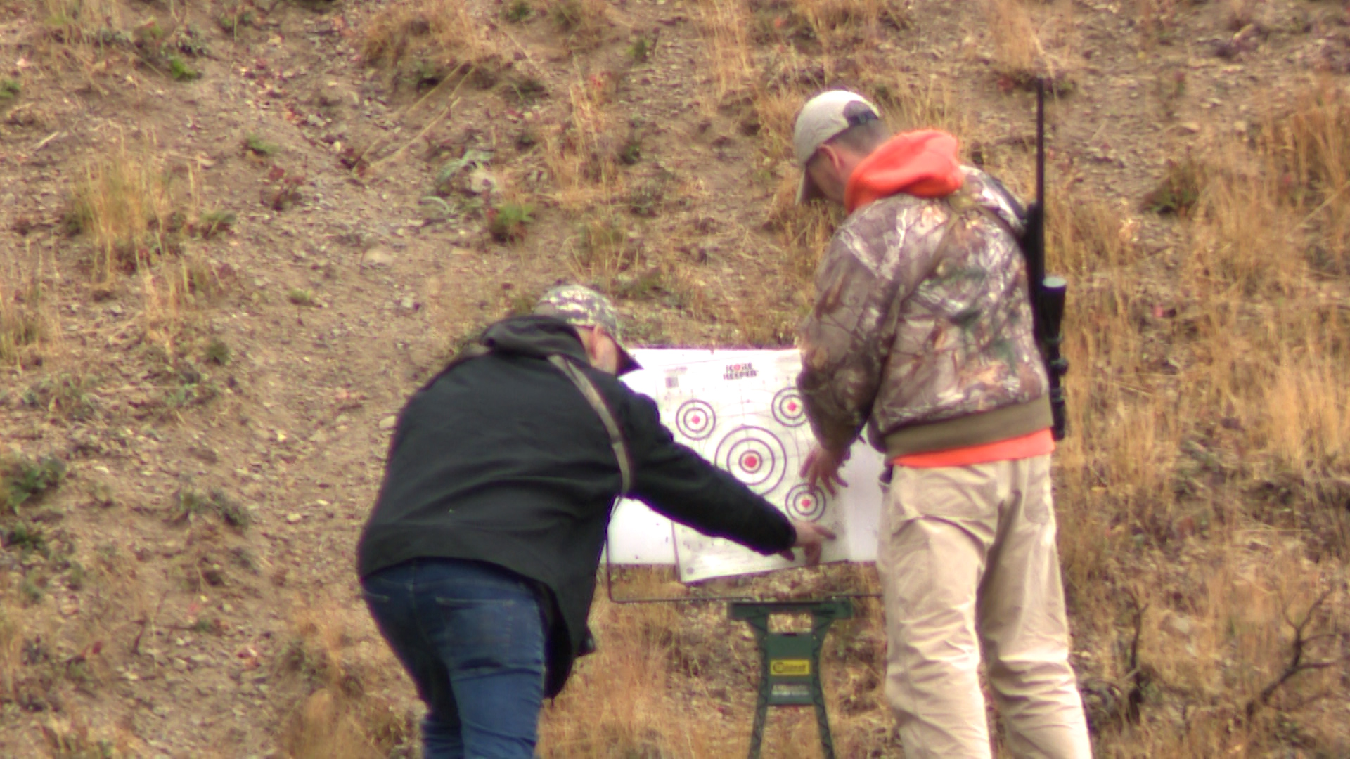 David Strange and his friends were setting up camp and shooting at a target Thursday afternoon just east of Strawberry Reservoir.