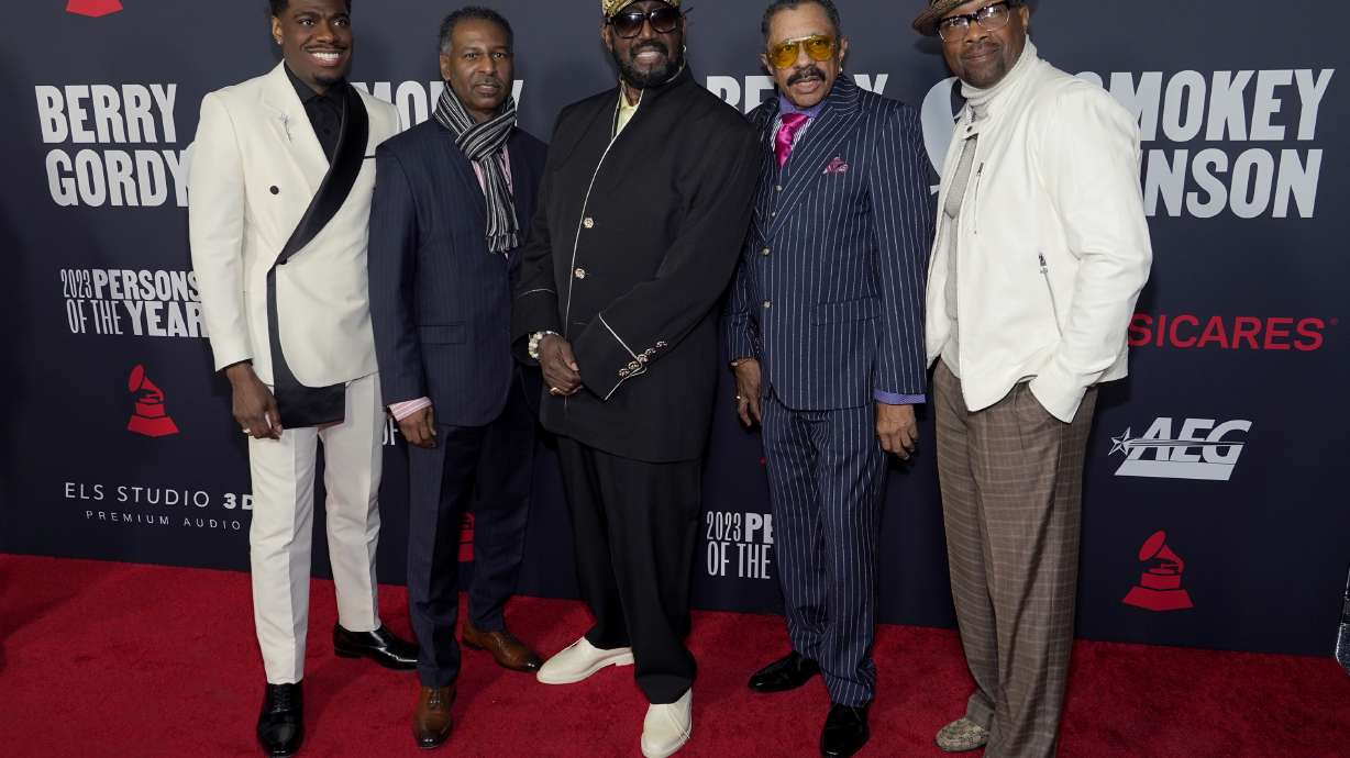 FILE - The Temptations arrive at MusiCares Person of the Year honoring Berry Gordy and Smokey Robinson at the Los Angeles Convention Center, Friday, Feb. 3, 2023.
