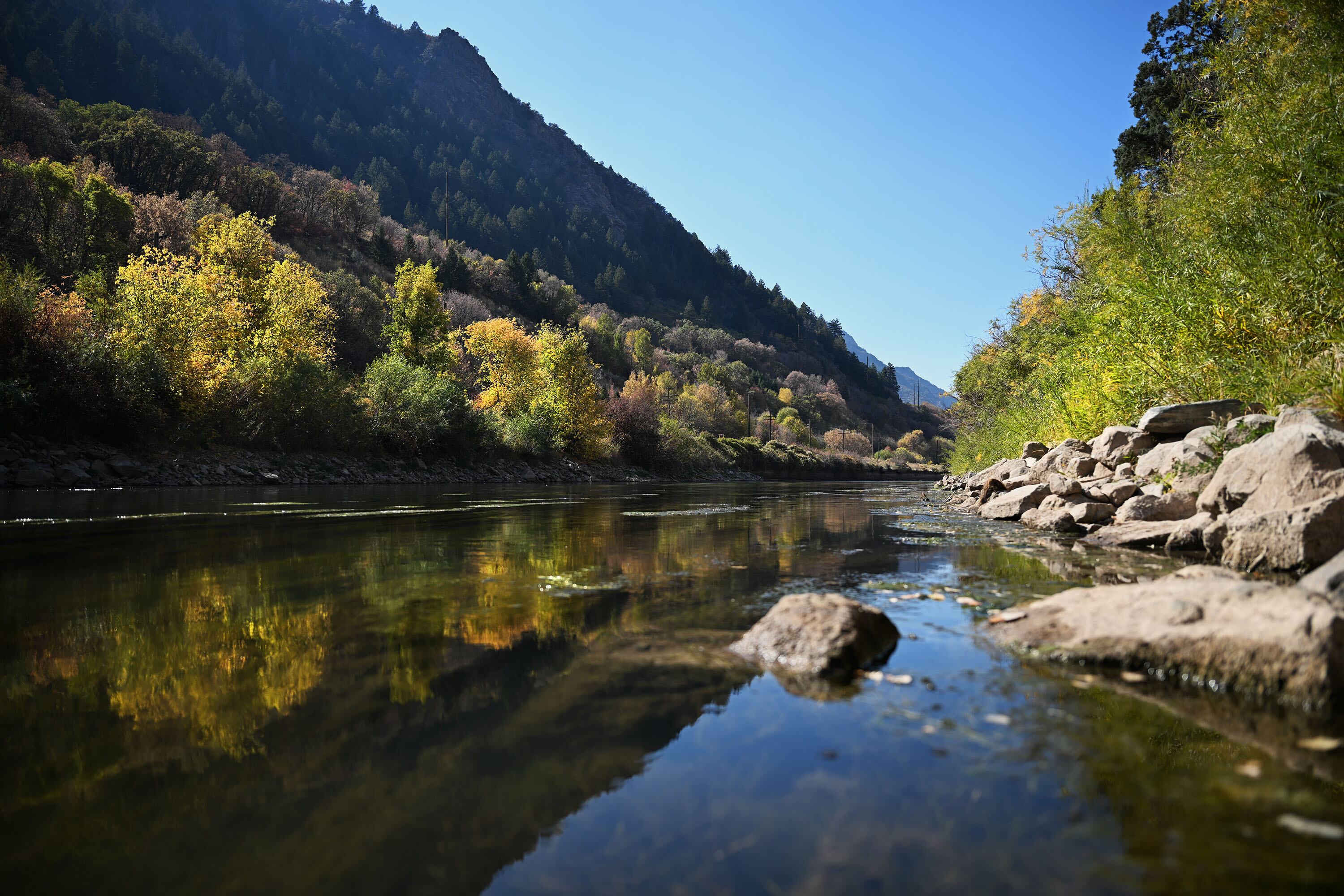 The Weber River in Weber Canyon on Monday. Water management, changes in water law, policy shifts and behavioral changes embraced by most in the state are making a difference for Utah's water.