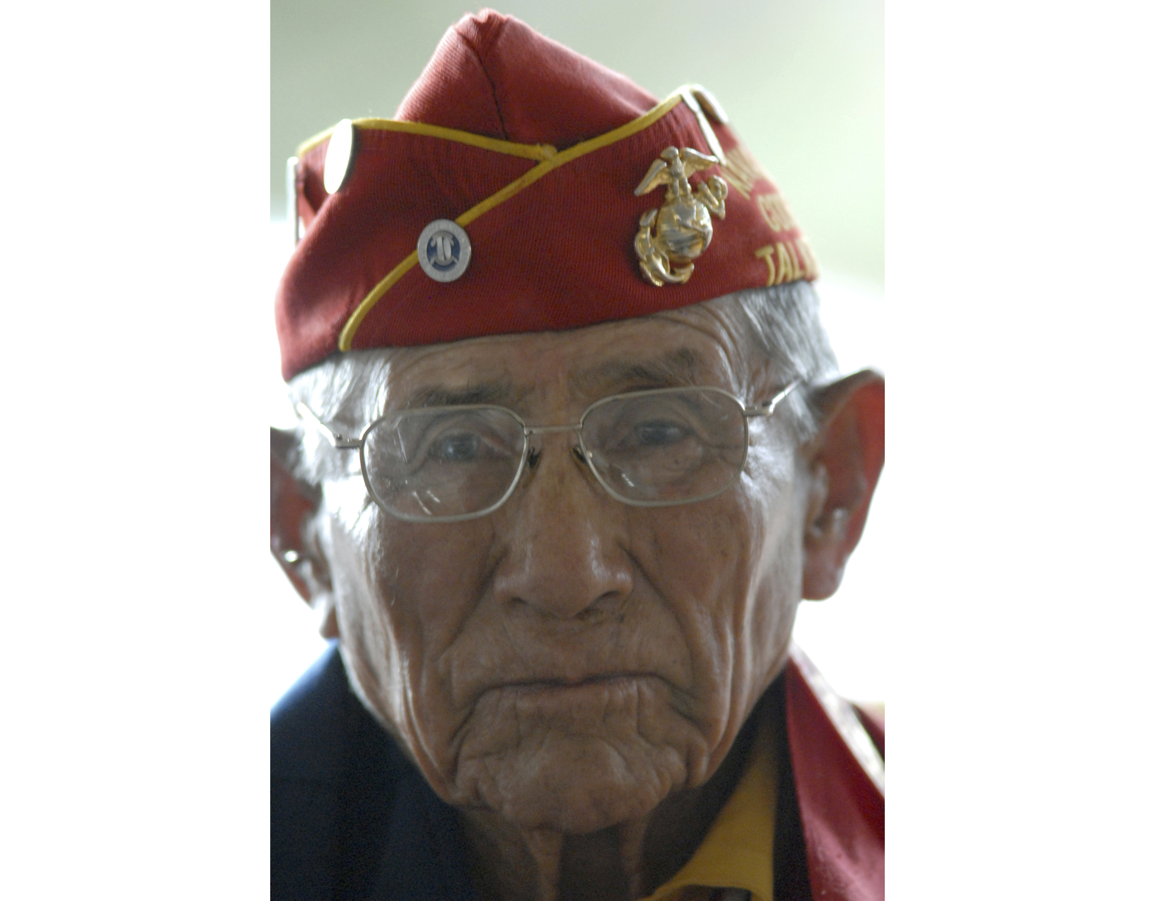 Navajo Code Talker John Kinsel Sr., of Lukachukai, Ariz., listens as his comrades speak of their WWII experiences Aug. 14, 2007, in Window Rock, Ariz. 