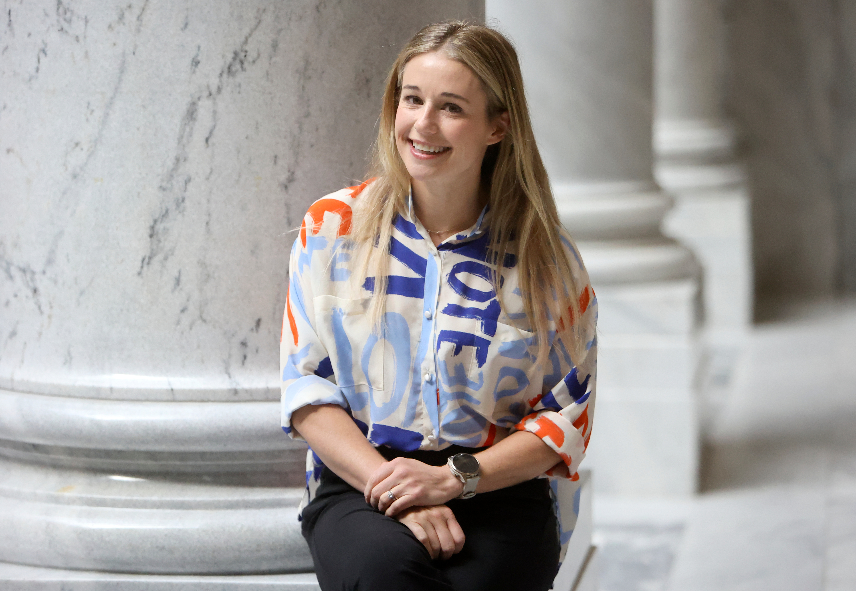 U.S. Senate candidate Caroline Gleich poses for a portrait at the Capitol in Salt Lake City on Oct. 16. Gleich wants to make running for office look more "easy and fun," in hopes more young people will be inspired to run for office.