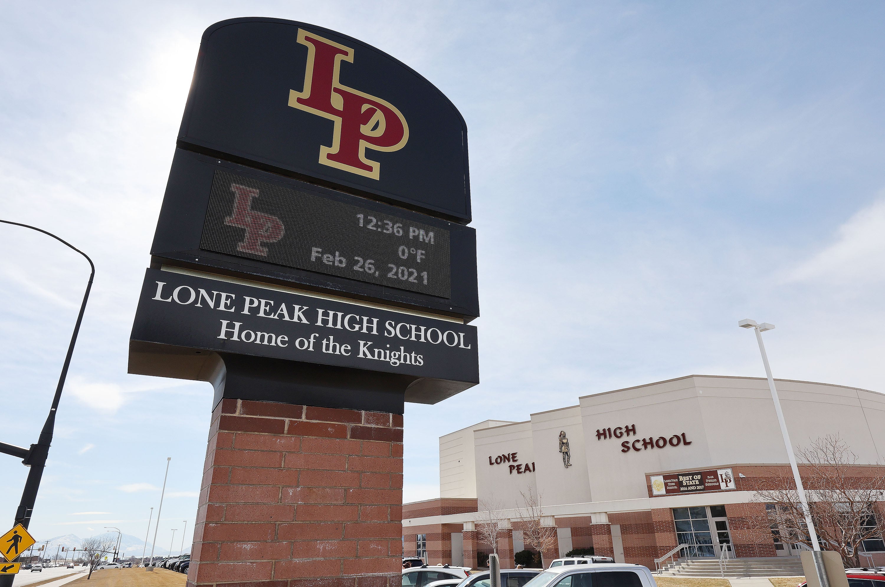 Lone Peak High School in Highland is pictured on Feb. 26, 2021. With Election Day just a couple of weeks away — and vote-by-mail ballots already distributed — Utahns are making their final decisions on how they will use their vote.