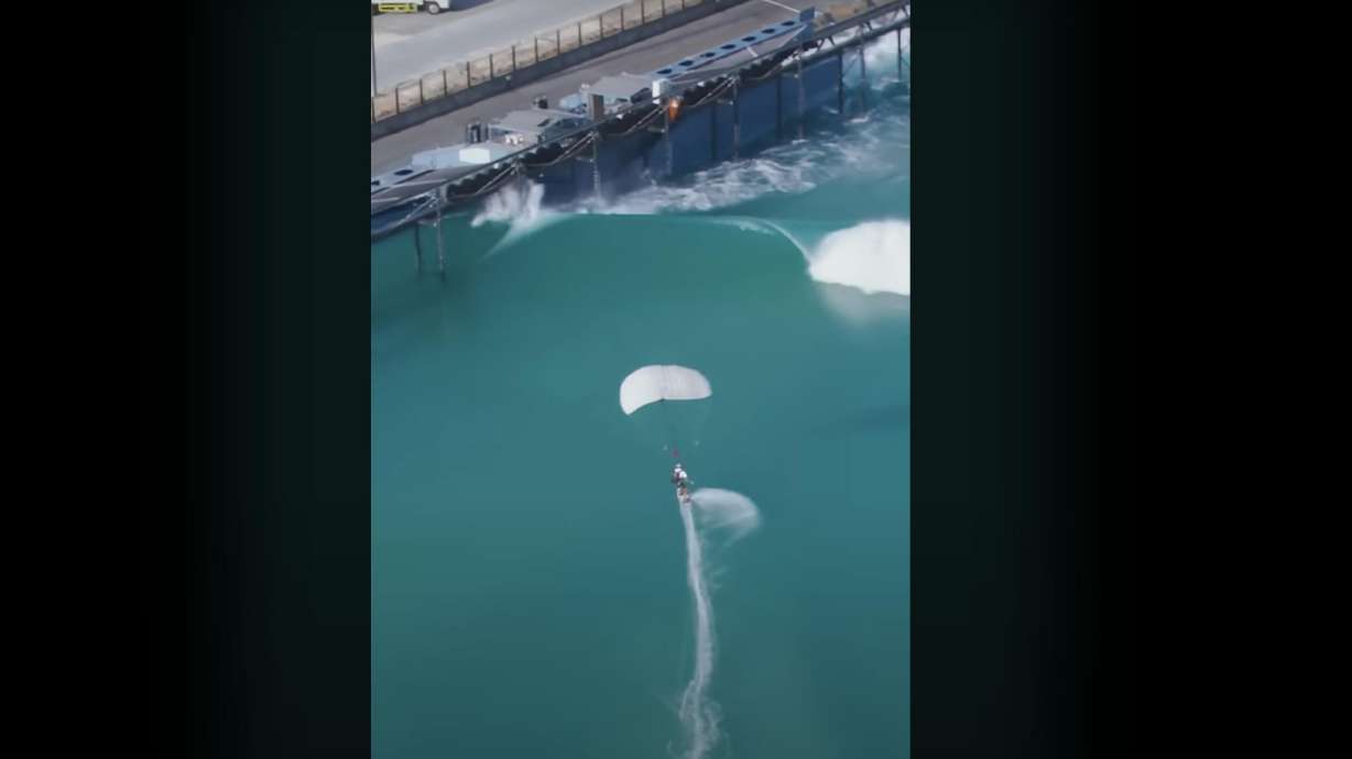 From surfing air currents to ocean currents, professional skydiver Sebastián Álvarez made history by landing his skydive on the water and immediately crushing a wave on his surfboard.
