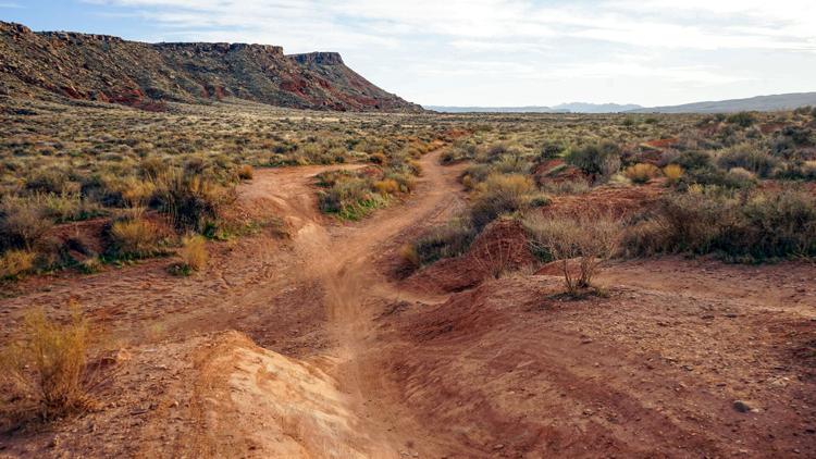 Trails meander through the southern Utah landscape in this undated photo. State officials are looking at plans for developing wilderness areas in southern Utah.