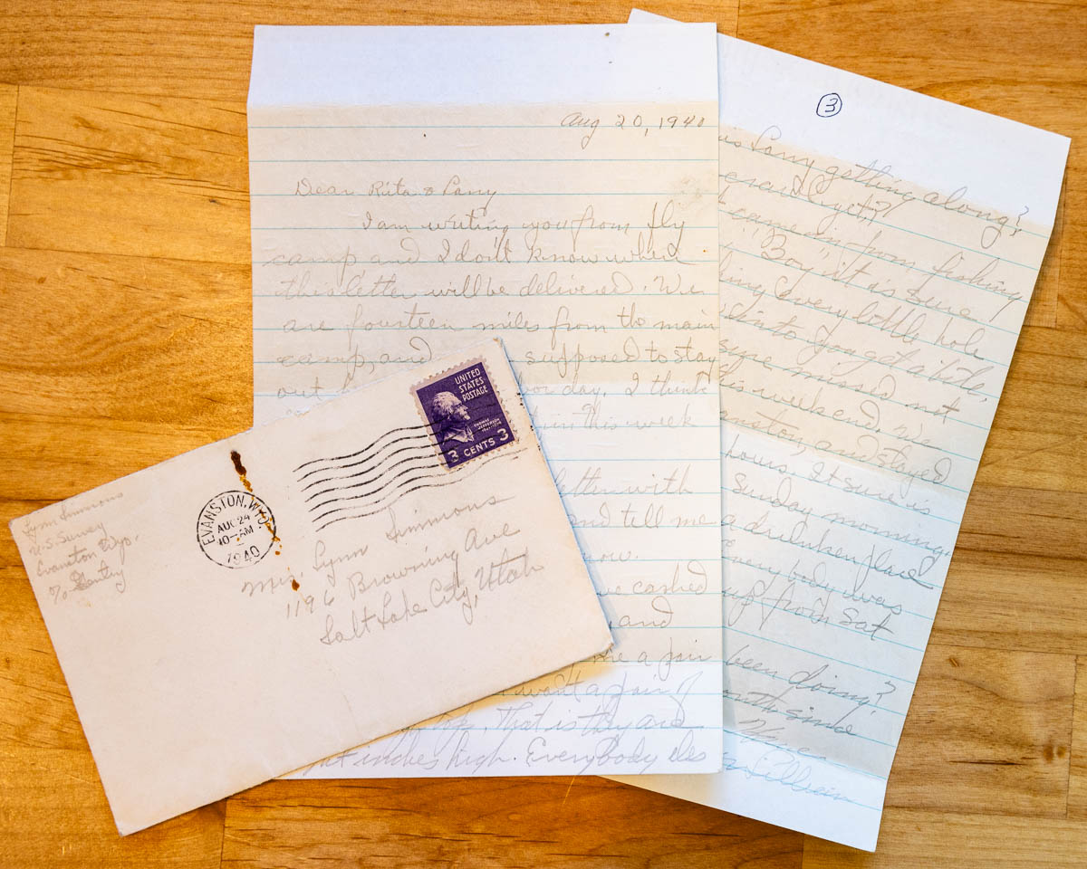 This is the final letter Lynn Simmons sent home prior to his disappearance on Sept. 4, 1940.