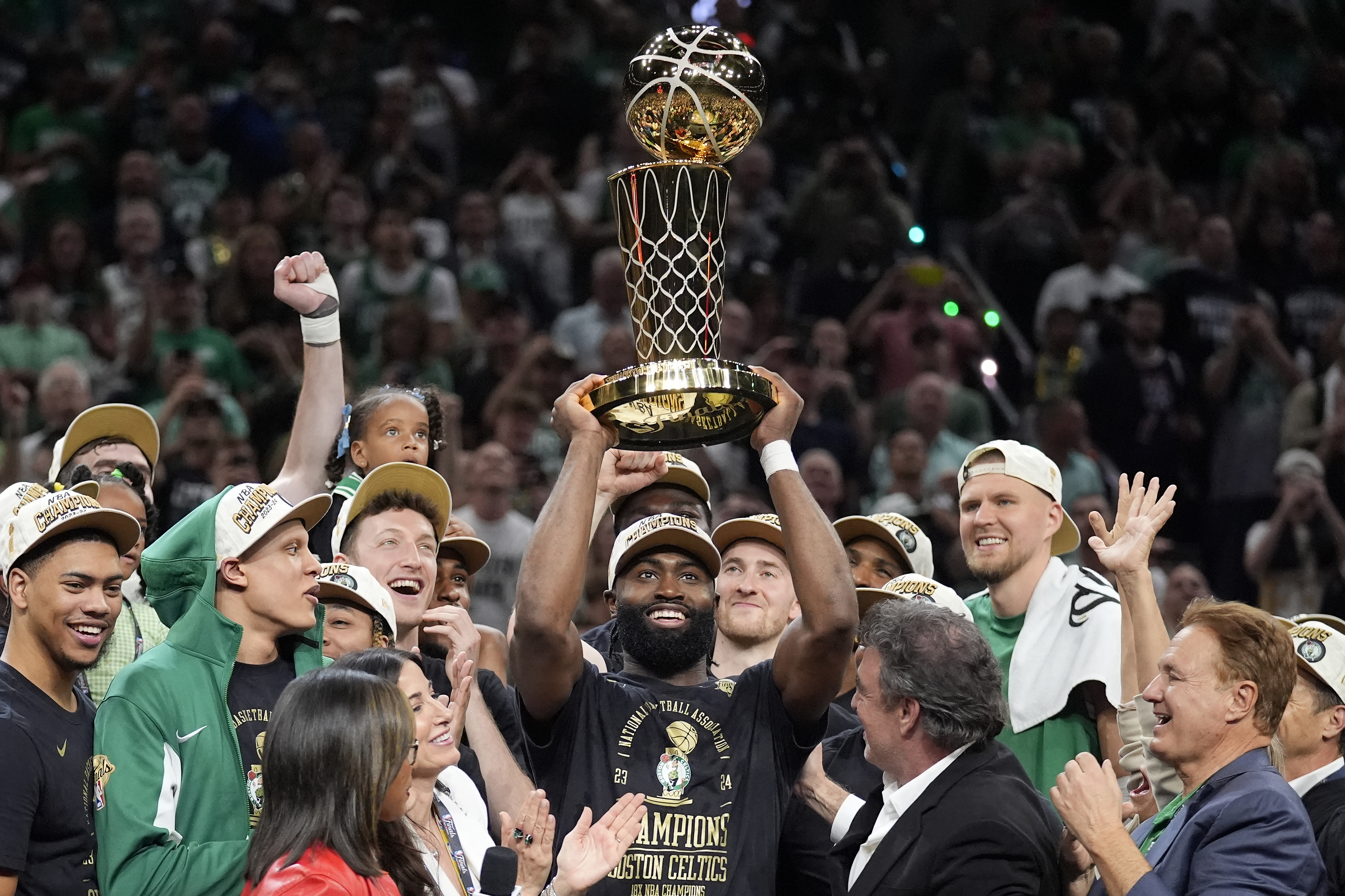 Celtics celebrate 18th NBA title with banner, rings and call from Tatum: 'Let's do it again.'