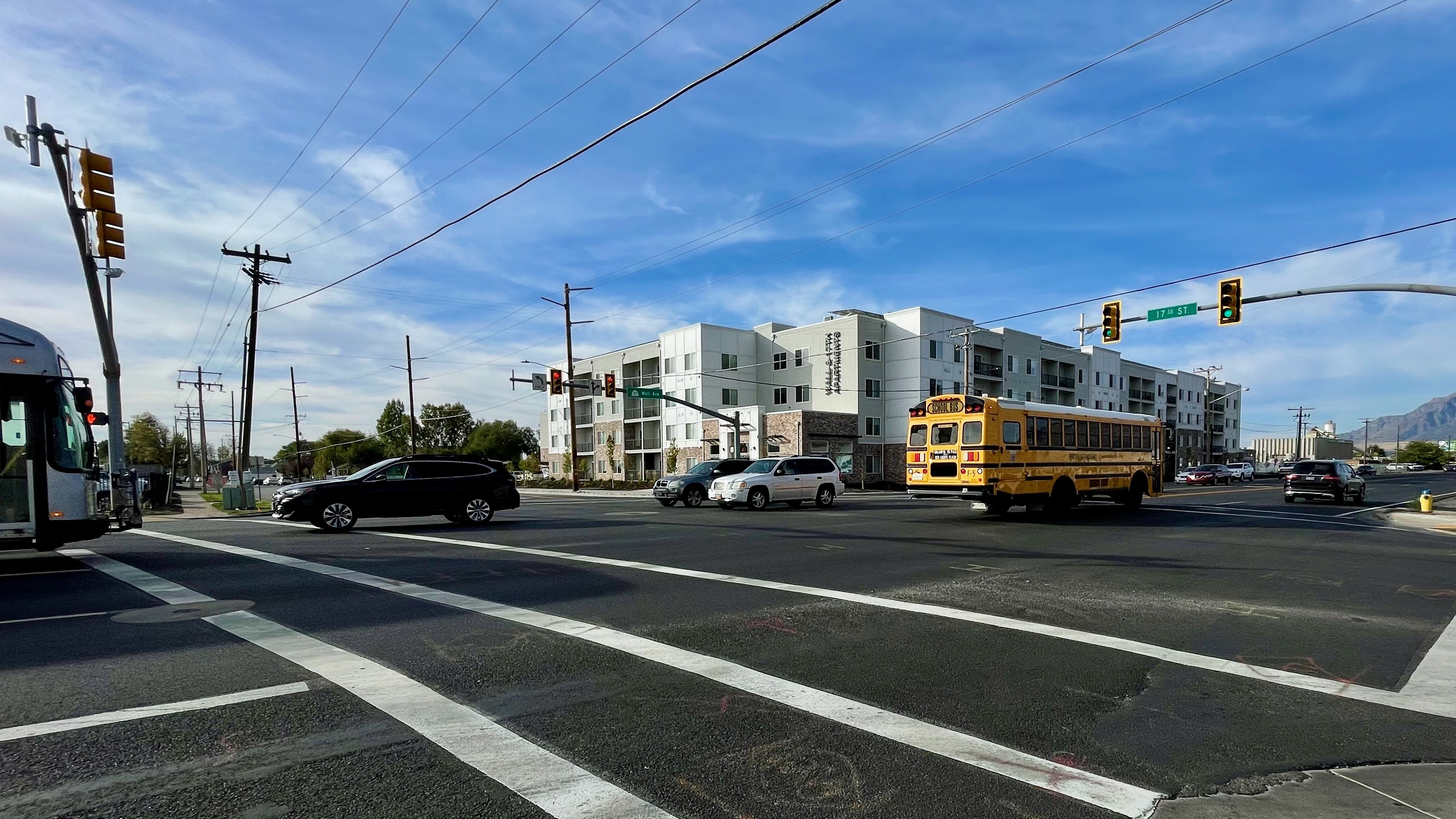 A new apartment building on Wall Avenue in Ogden, photographed Tuesday. City leaders approved change limiting multi-family housing development on busy traffic corridors.