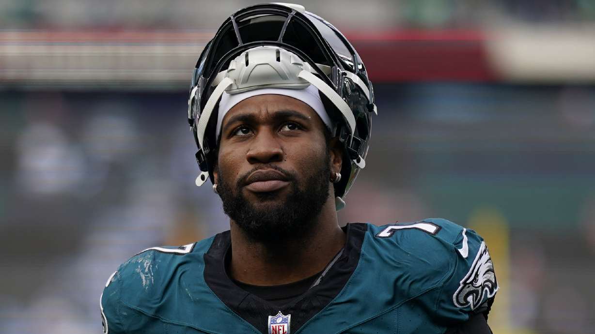 FILE - Then-Philadelphia Eagles' Haason Reddick walks off the field at halftime of an NFL football game, Dec. 31, 2023, in Philadelphia.