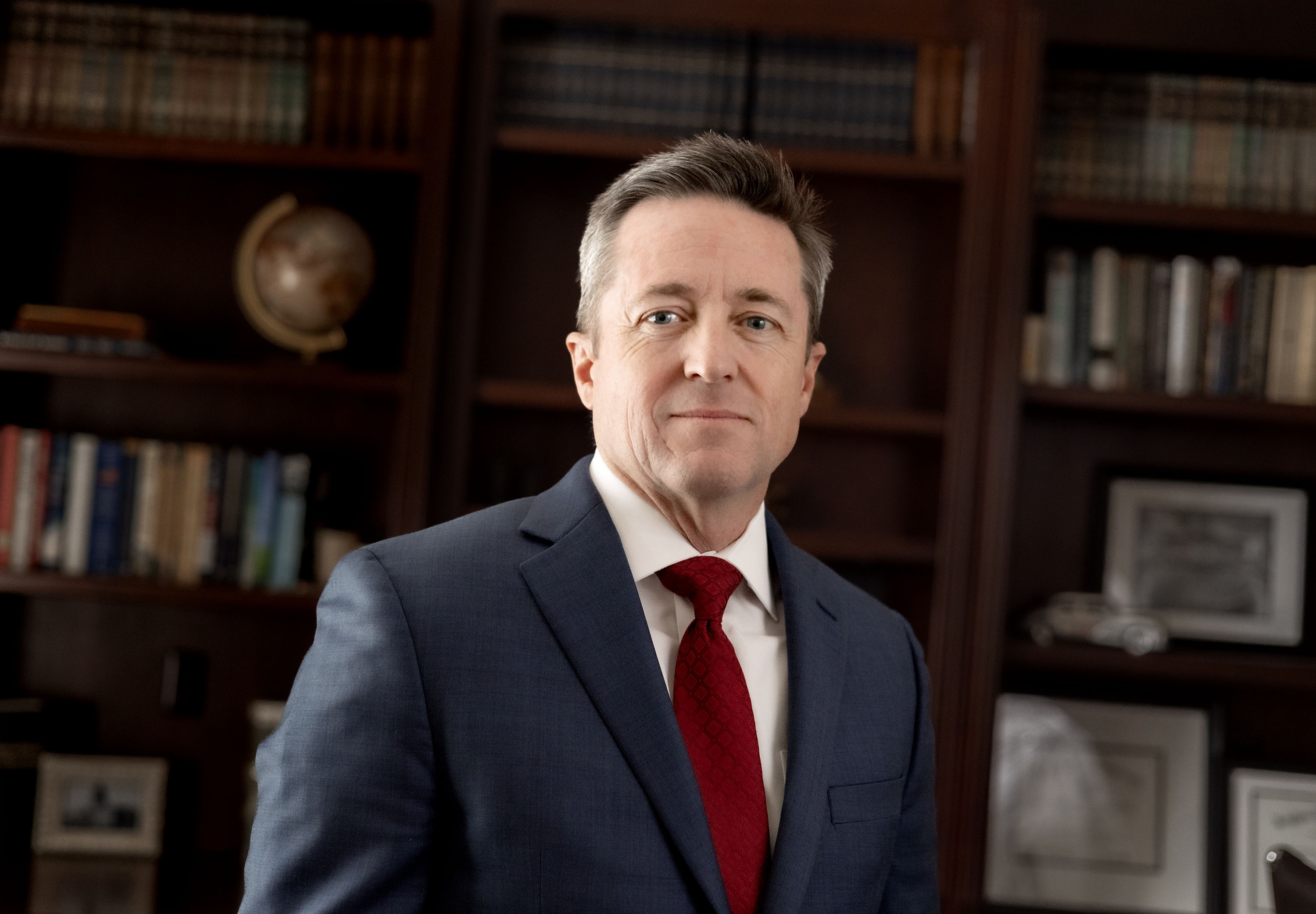 Derek Brown, candidate for Utah attorney general, in his home in Cottonwood Heights on Oct. 16.