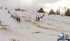 Storm dumps snow on parts of Utah